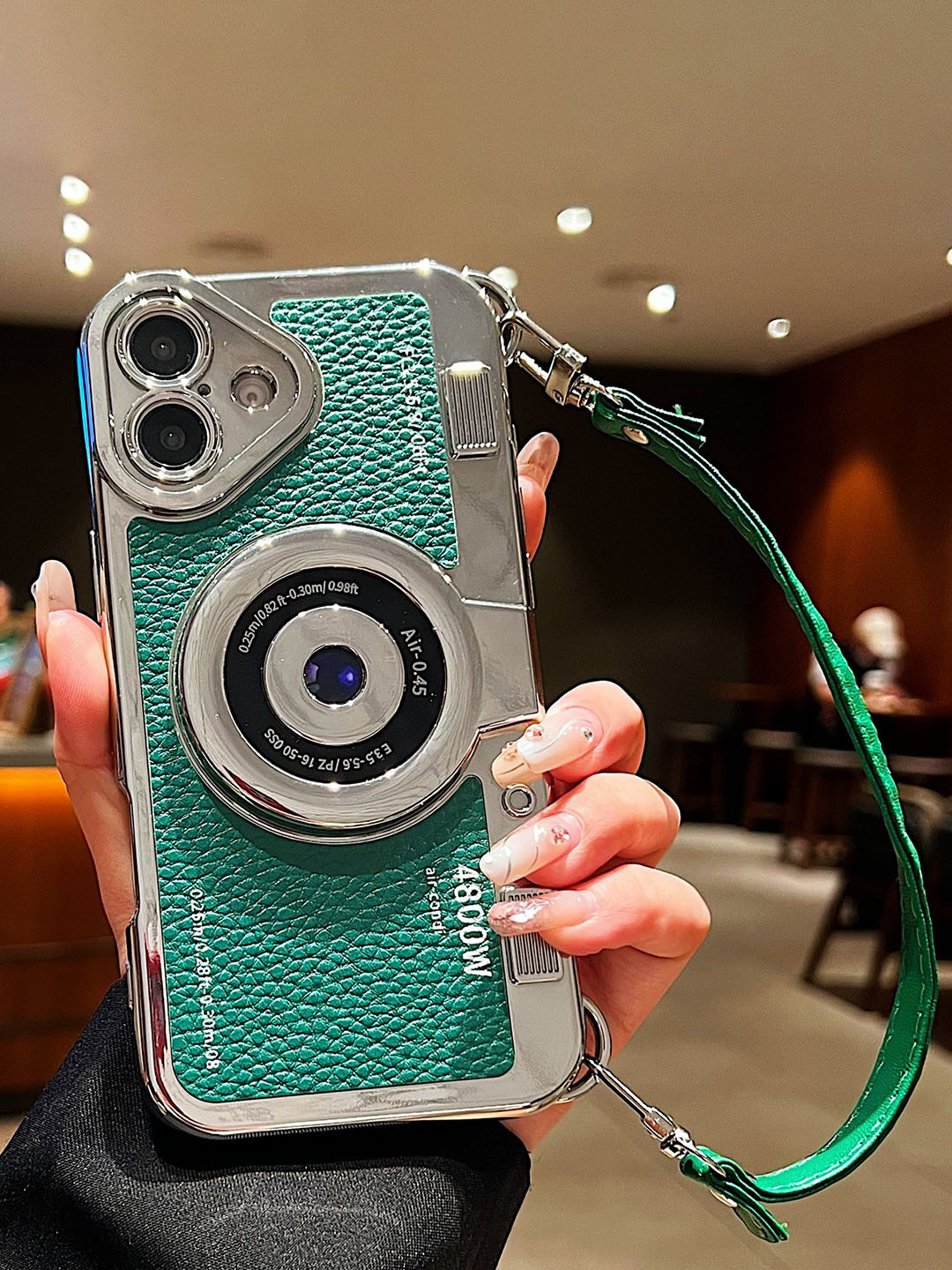 Luxury Kase Textured 3D Lens Design iPhone 16 Retro Vintage Camera Style Back Case