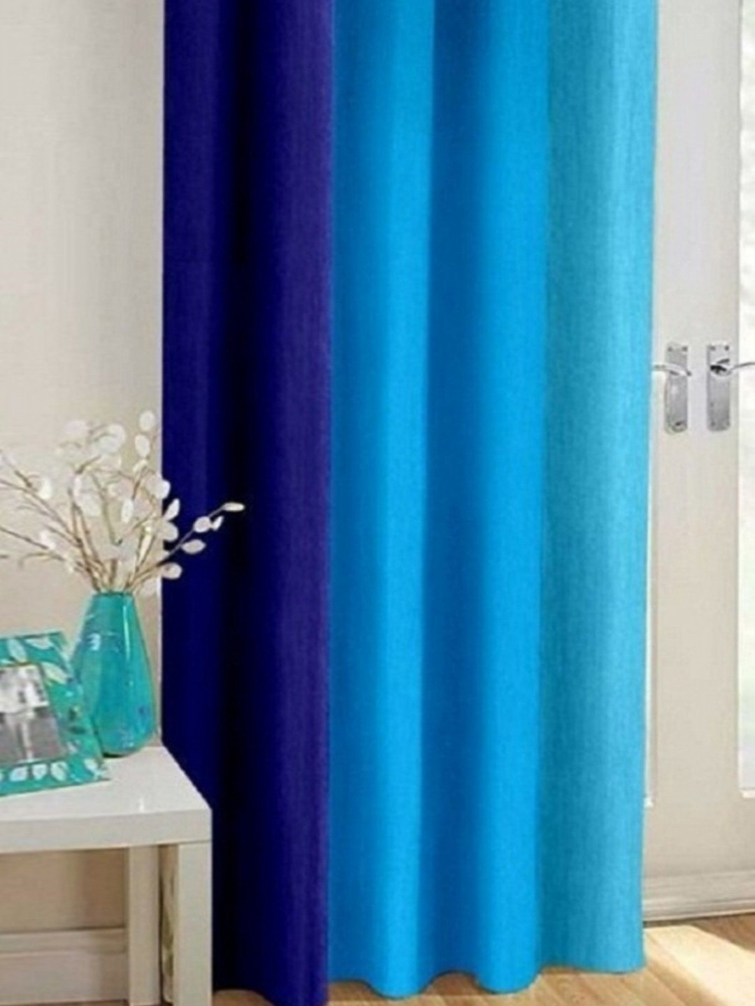 BELLA TRUE Blue & Turquoise Blue Ombre Window Curtain