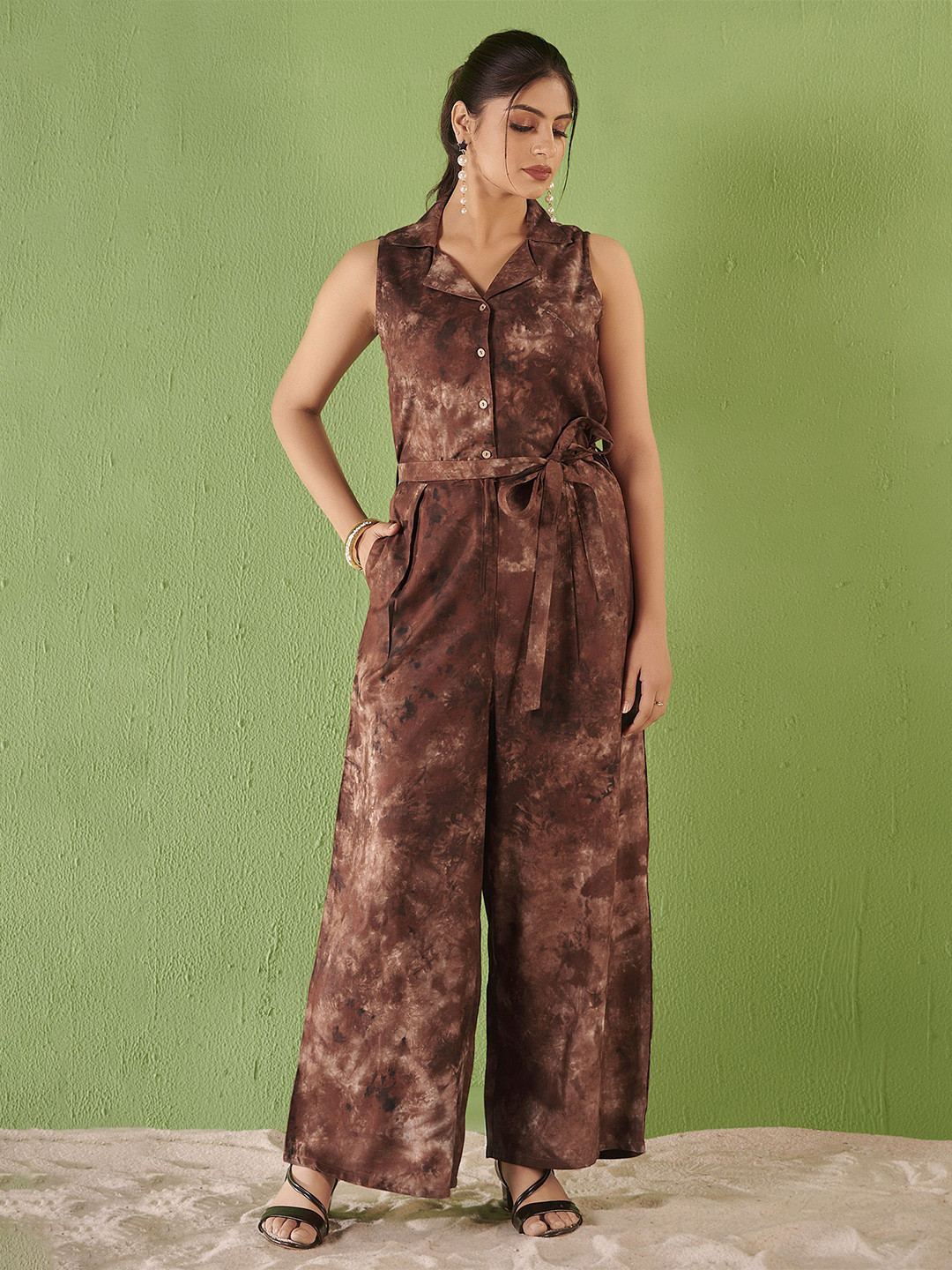 Anouk Shibori Printed Basic Jumpsuit