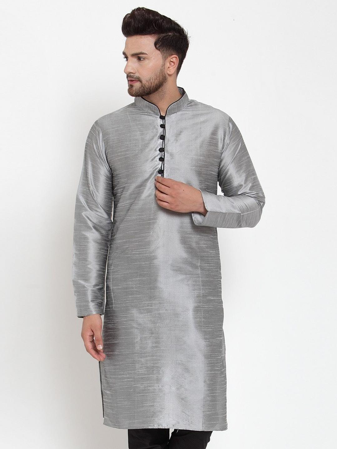 B BEN Men Silver Kurtas
