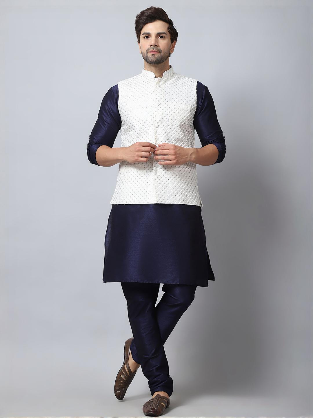 B BEN Men Blue Kurta Sets