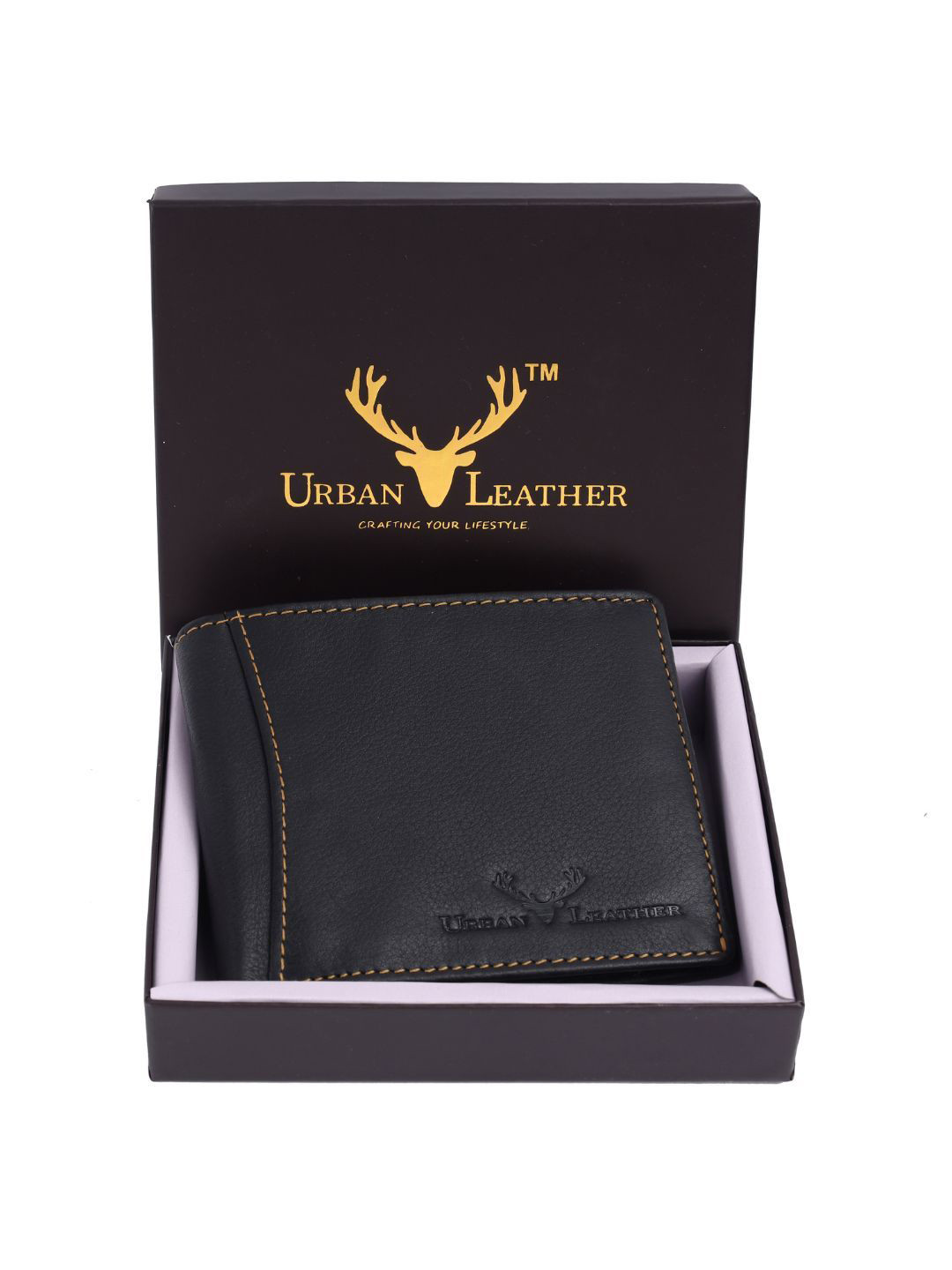 URBAN LEATHER Men Leather Three Fold Wallet