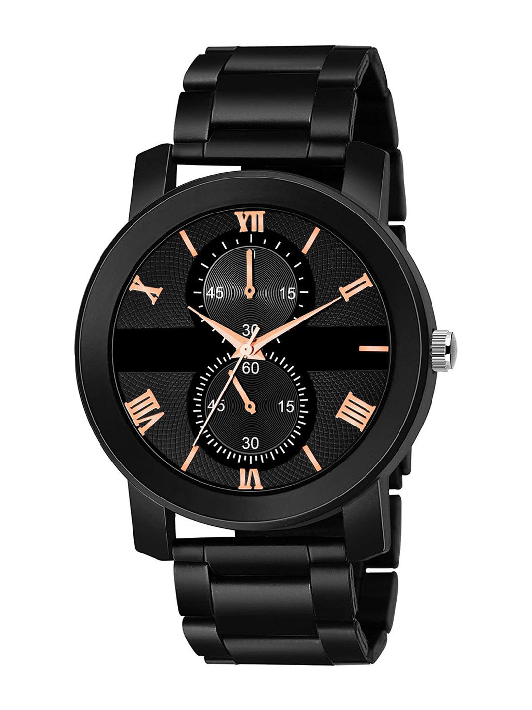 Gopal Shopcart Patterned Dial & Textured Straps Analogue Watch PEDO C9BLK NEW PU