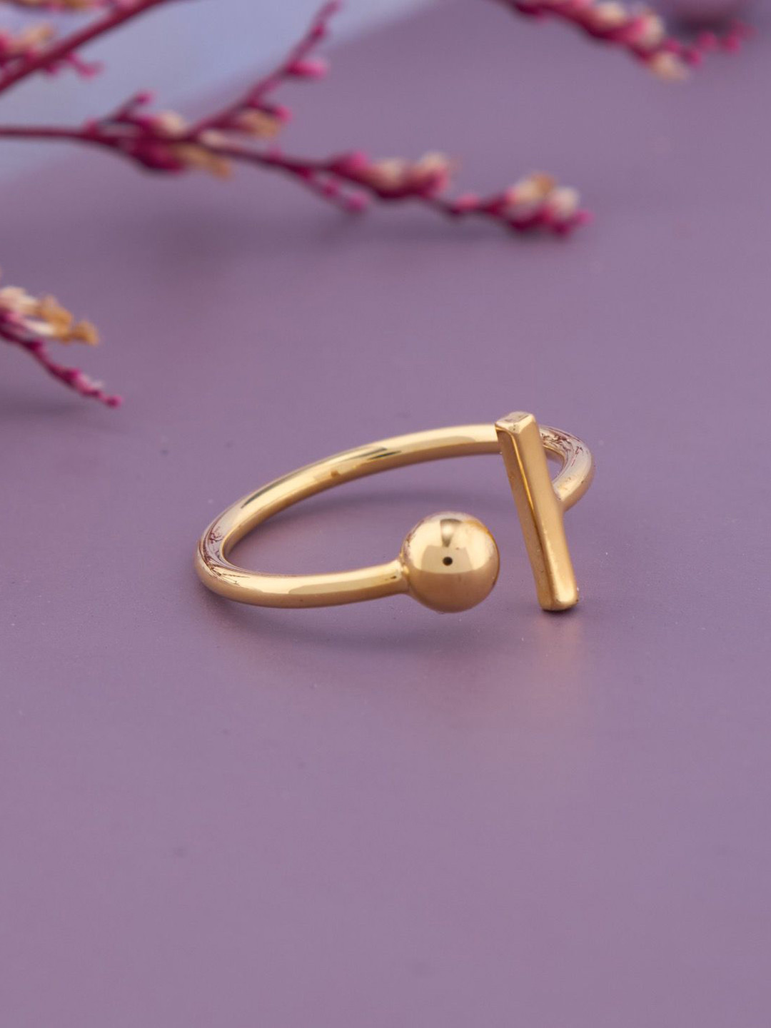 GC PREMIUM JEWELLERY Ball & Bar Detailing Finger Ring