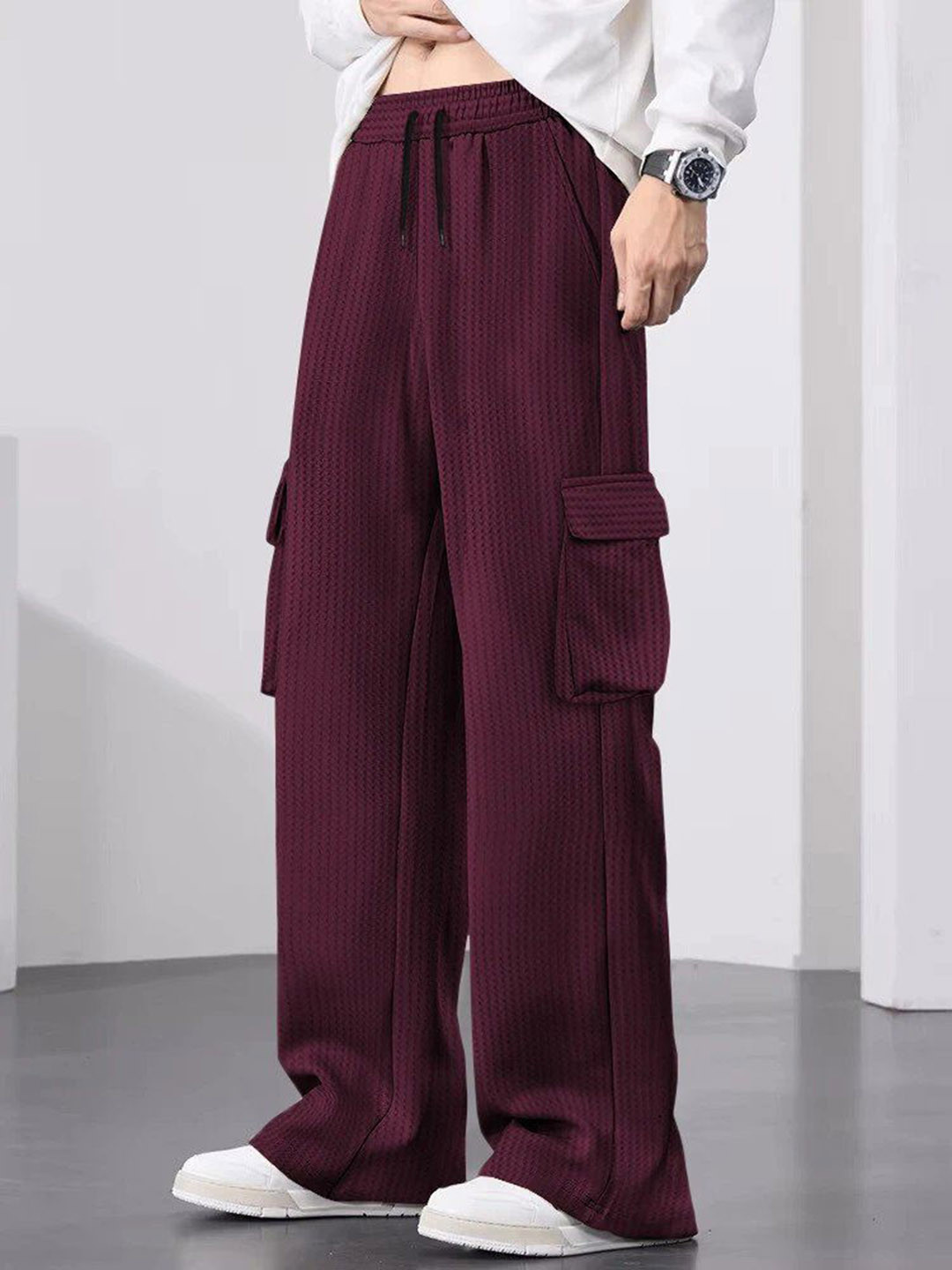 TRIPR Men Self Design Track Pants