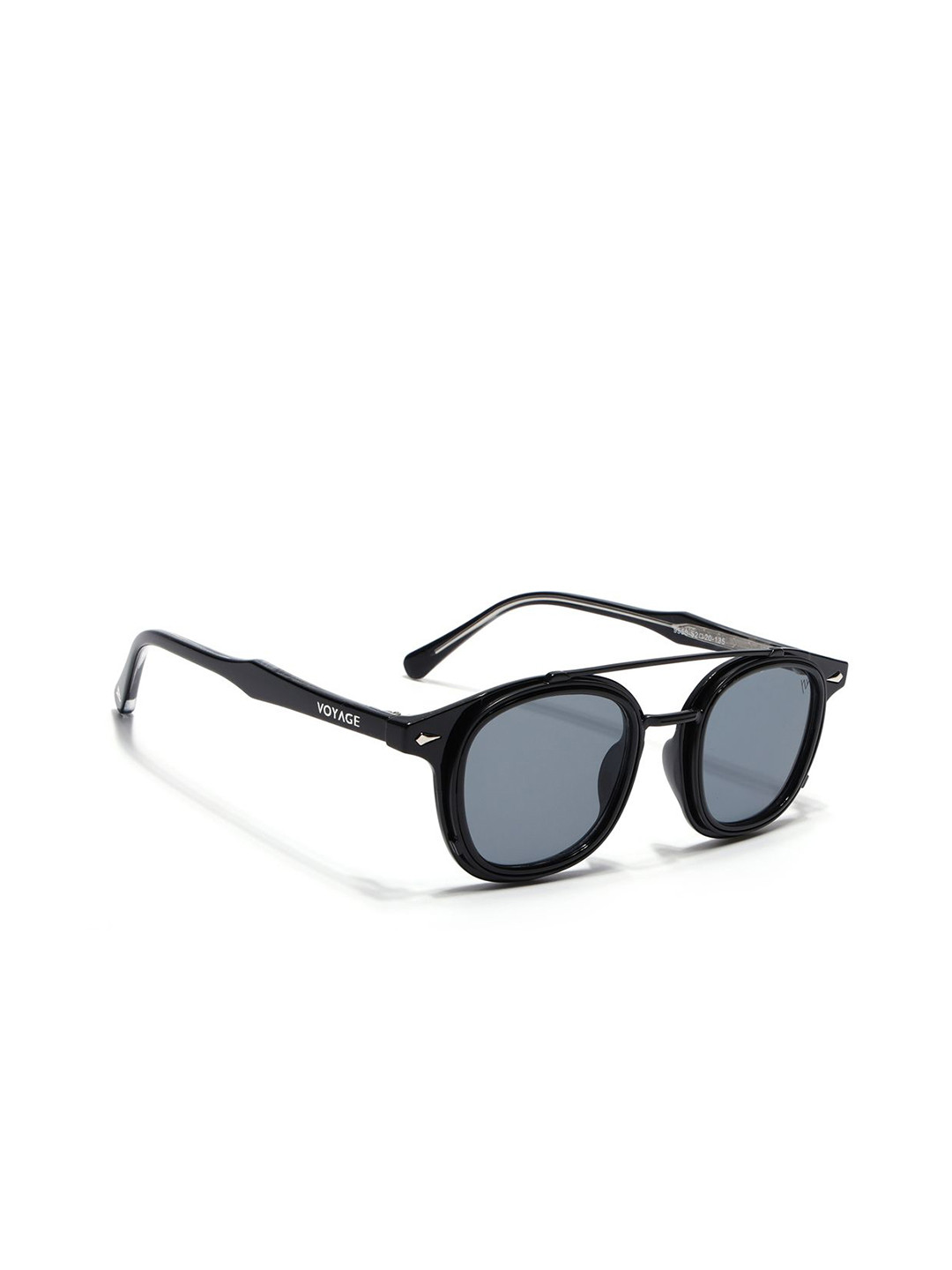 Voyage Unisex Wayfarer Sunglasses  (Black Lens Black Frame - MG7105