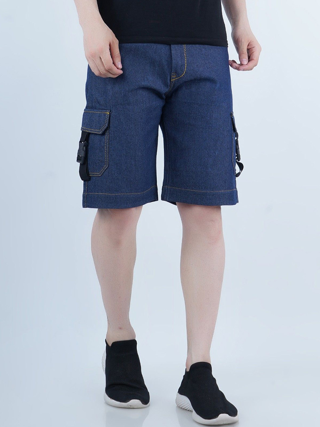 Moda Rapido Men Regular Fit Denim Outdoor Cargo Styles Shorts