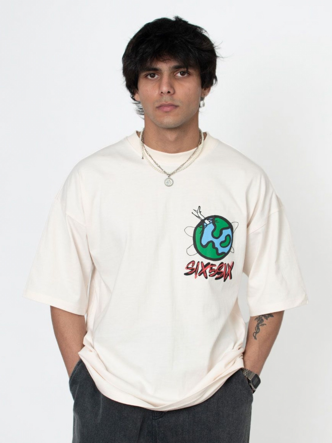 SIX5SIX Unisex Graphic Printed End Of World Tour March Cotton T-shirt