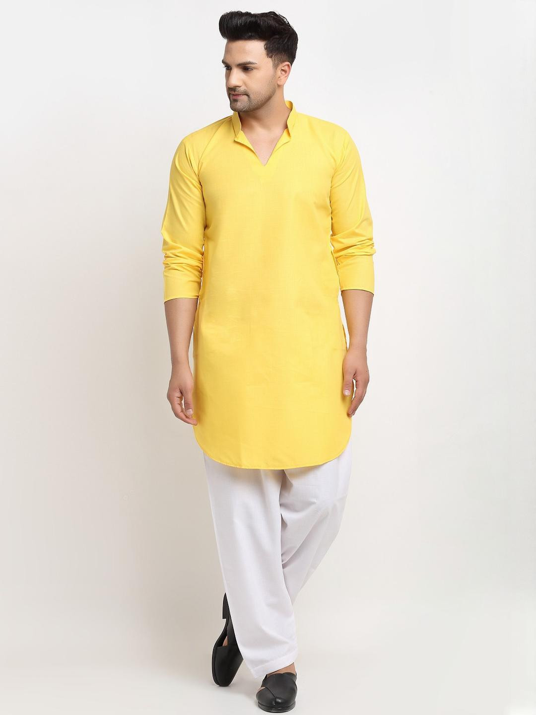 B BEN Men Yellow Kurta Sets