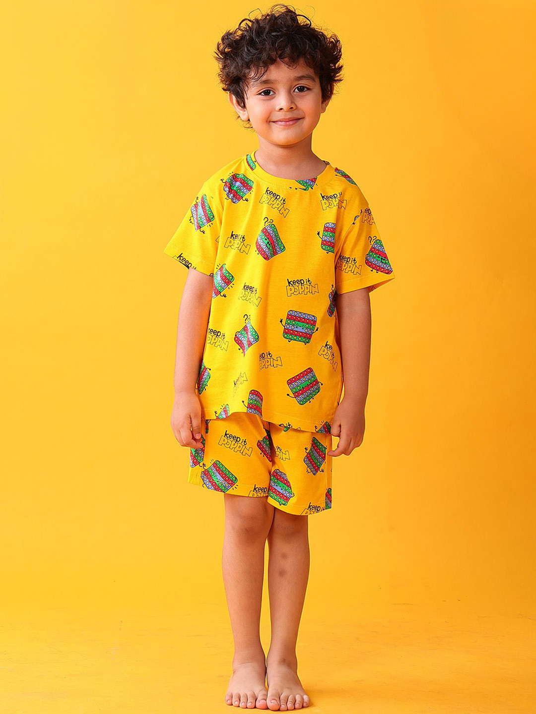 Anthrilo Boys Pure Cotton Pop It Sleepwear Short Set