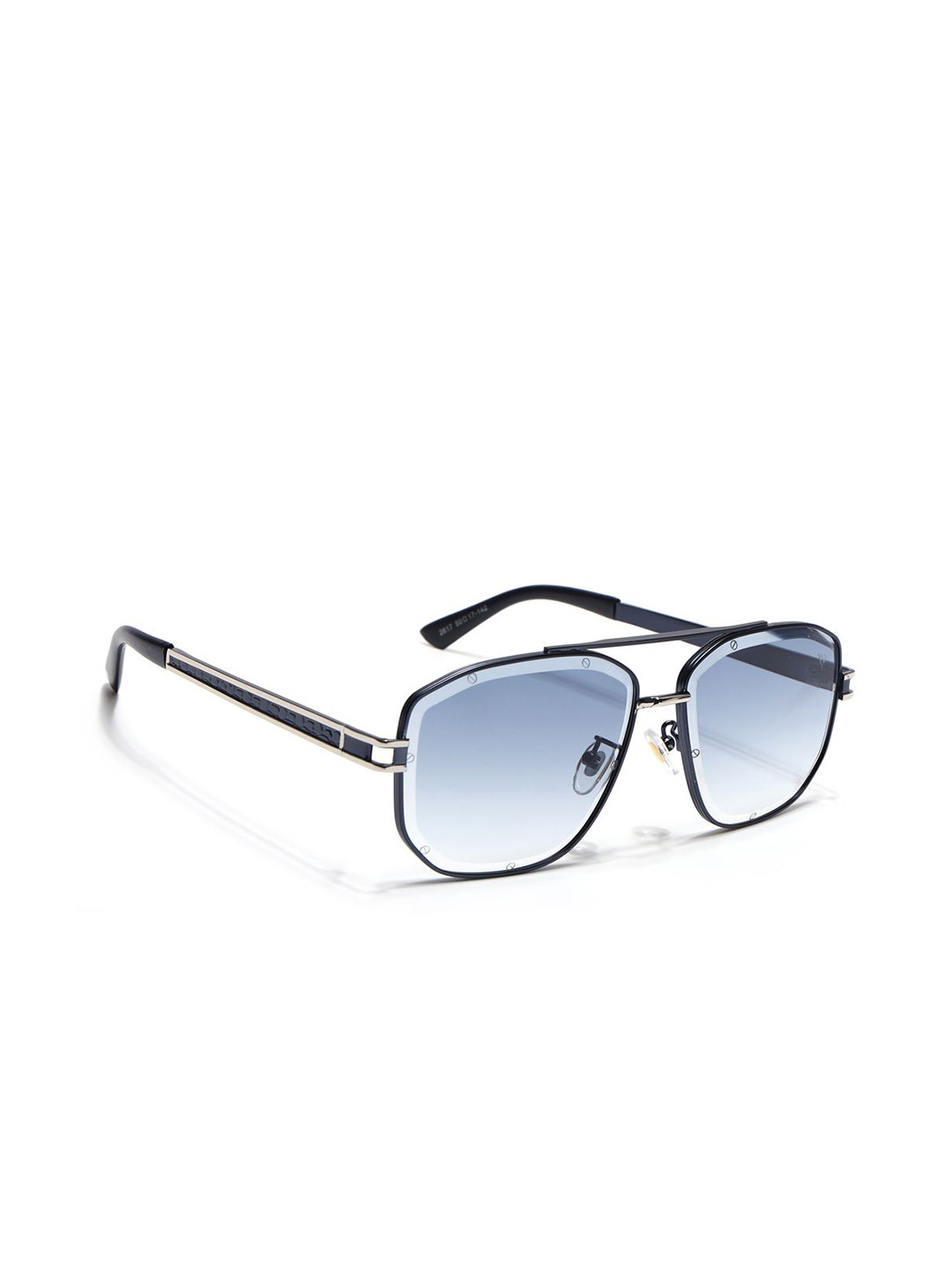 Voyage Unisex Blue & Clear Lens With Blue Silver Frame Wayfarer Sunglasses 2617MG7115