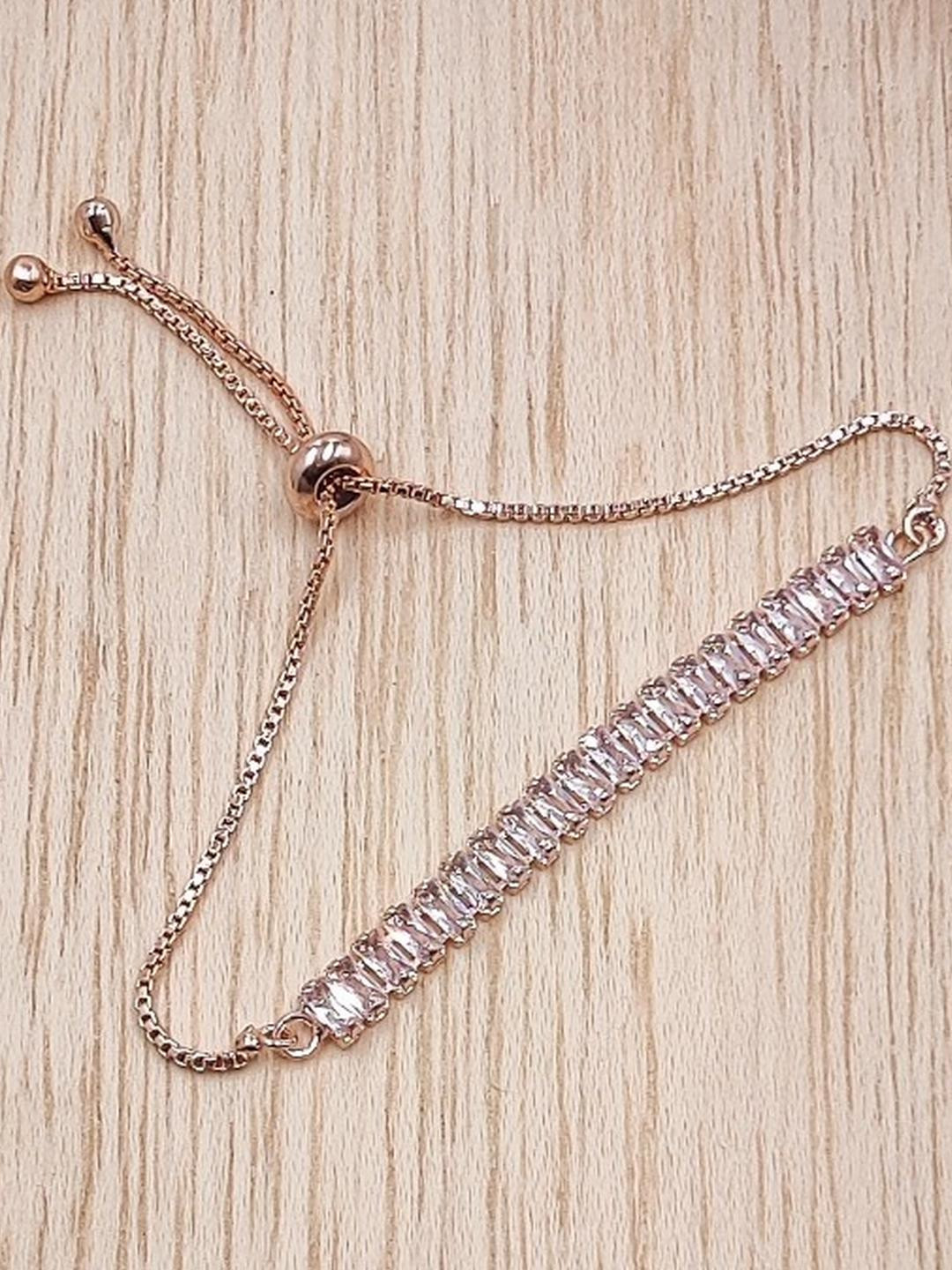 JK FASHION DEAL Women Brass Rose Gold-Plated Wraparound Bracelet