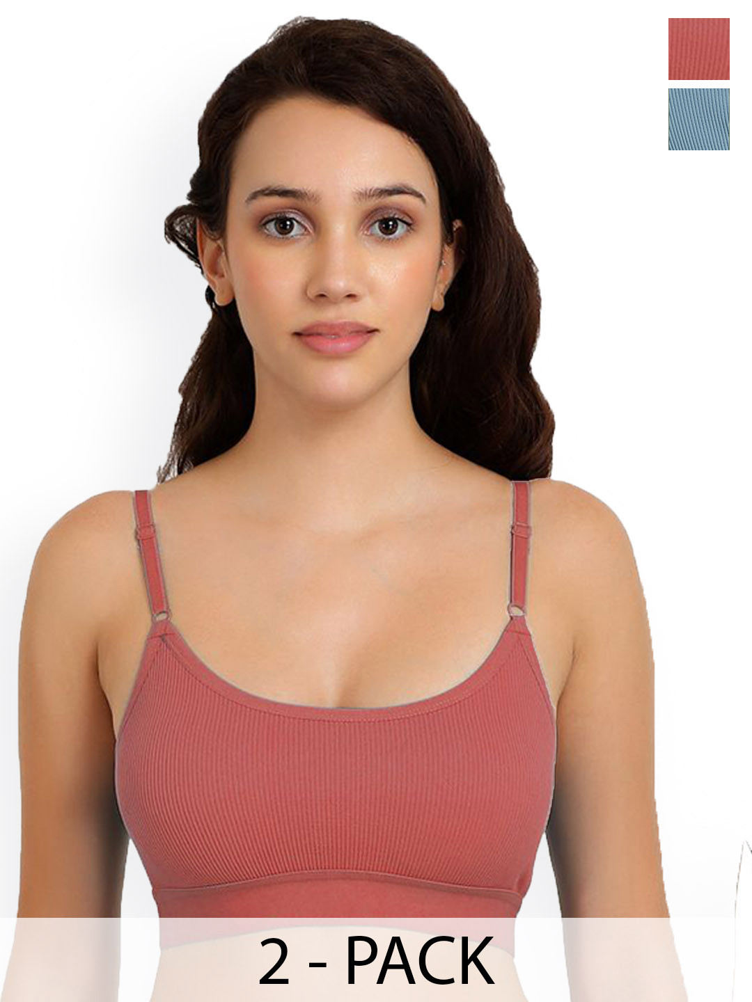 Samvar Pack Of 2 Cotton Non Padded Lingerie Set B_Goma Set_M,B