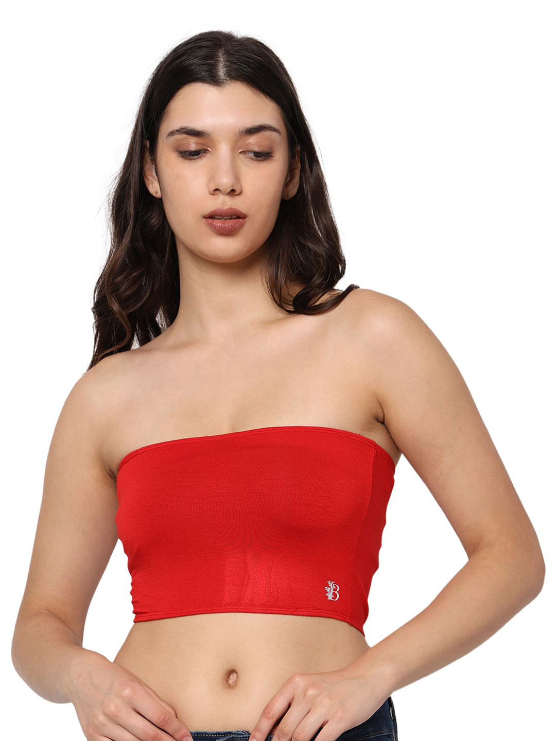 Bamboology Women Strapless Tube Crop Top