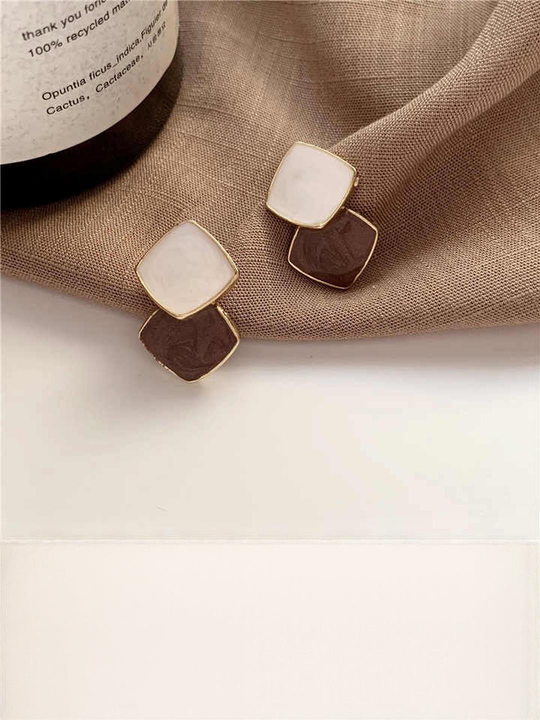 Adornity Women Brown Earrings