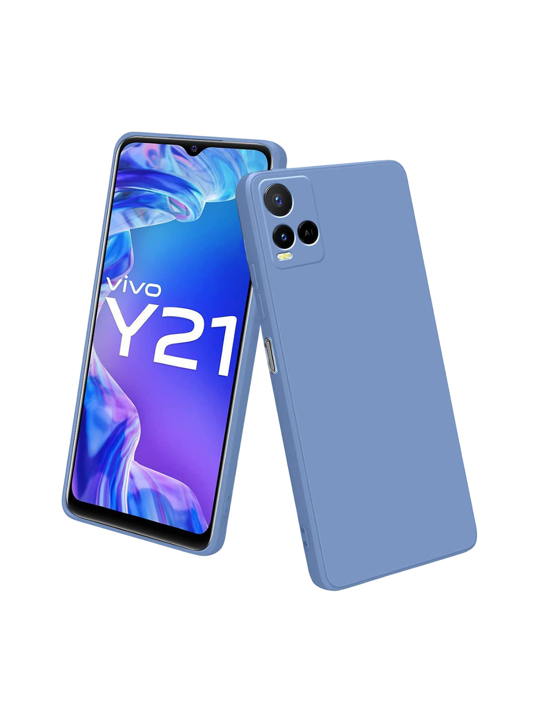 LIRAMARK Solid Printed Vivo Y21 Back Case Mobile Accessories