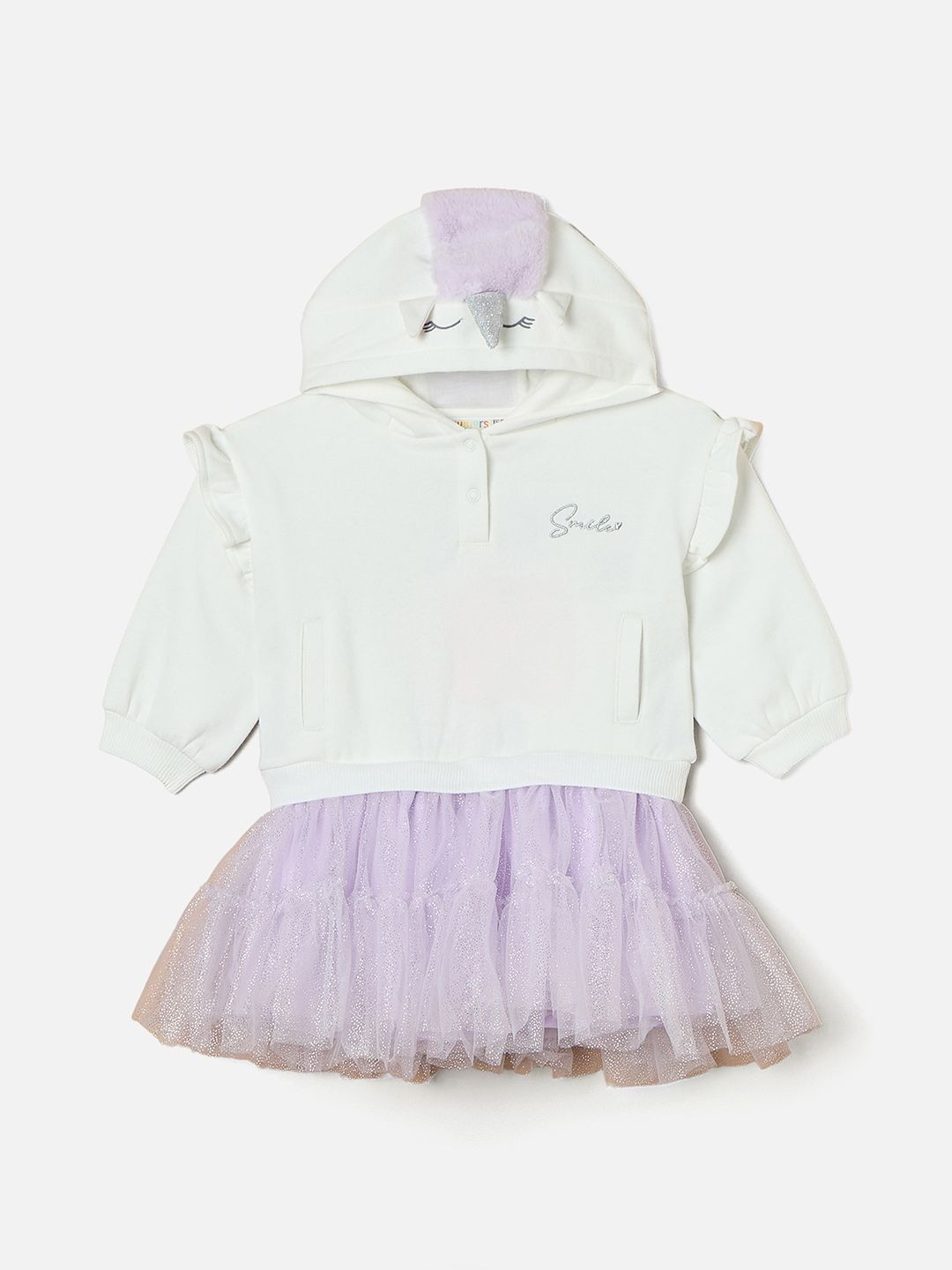 Juniors by Babyshop Girls Solid Hooded Party Dress