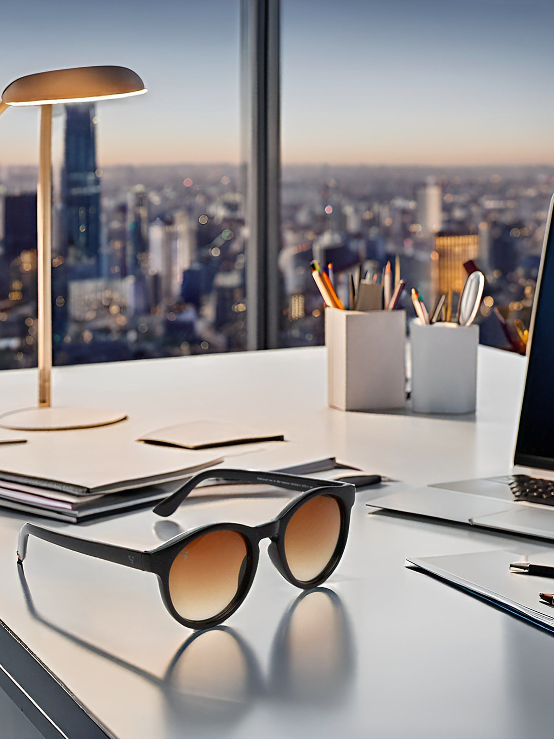 SUNNIES Unisex UV Protected Round Sunglasses SNS-016-C3(C)-Gradient.Brown