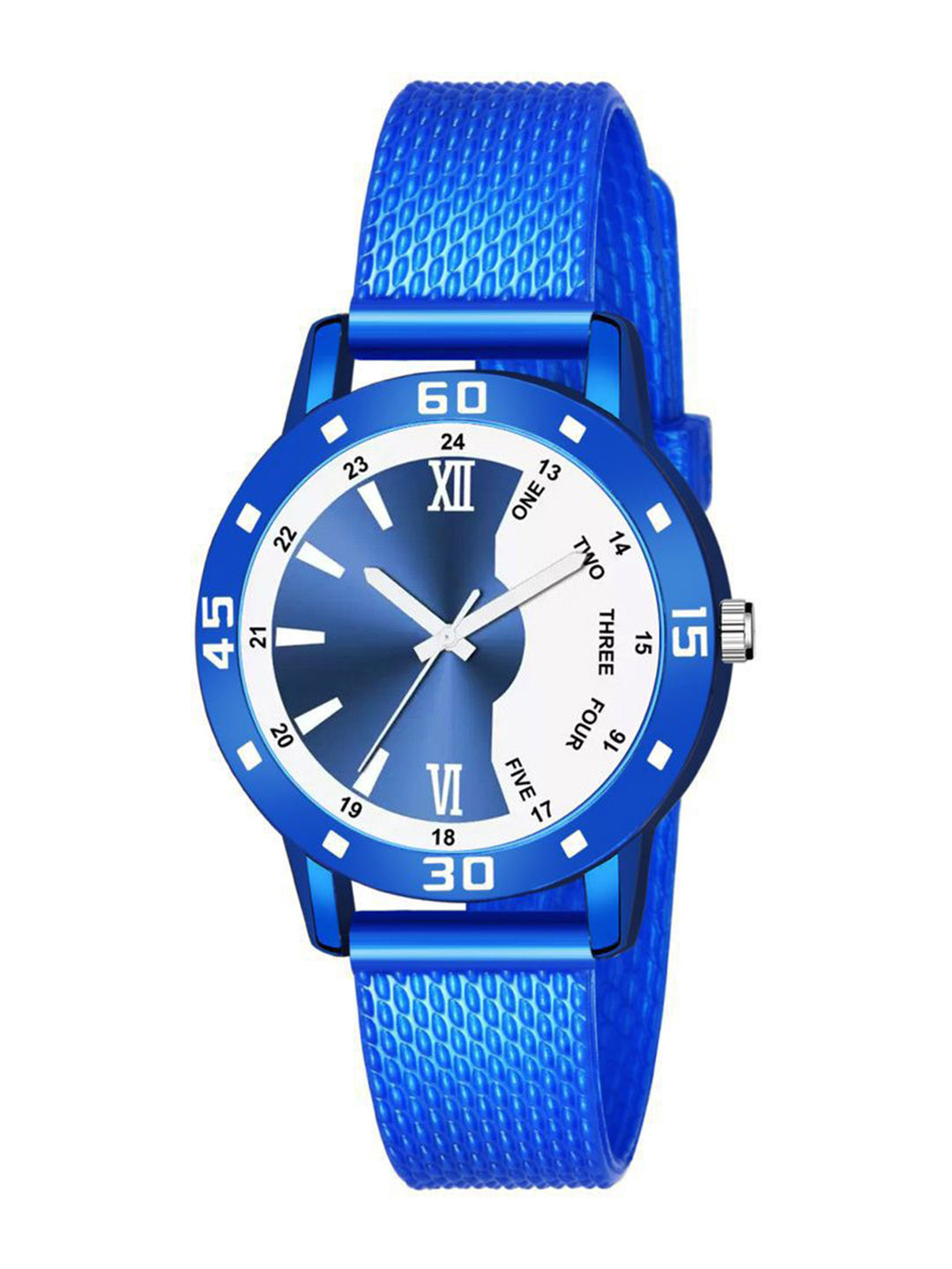 Gopal Shopcart Textured Dial & Straps Analogue Watch C_1002 BLU D Aeviyo Women S
