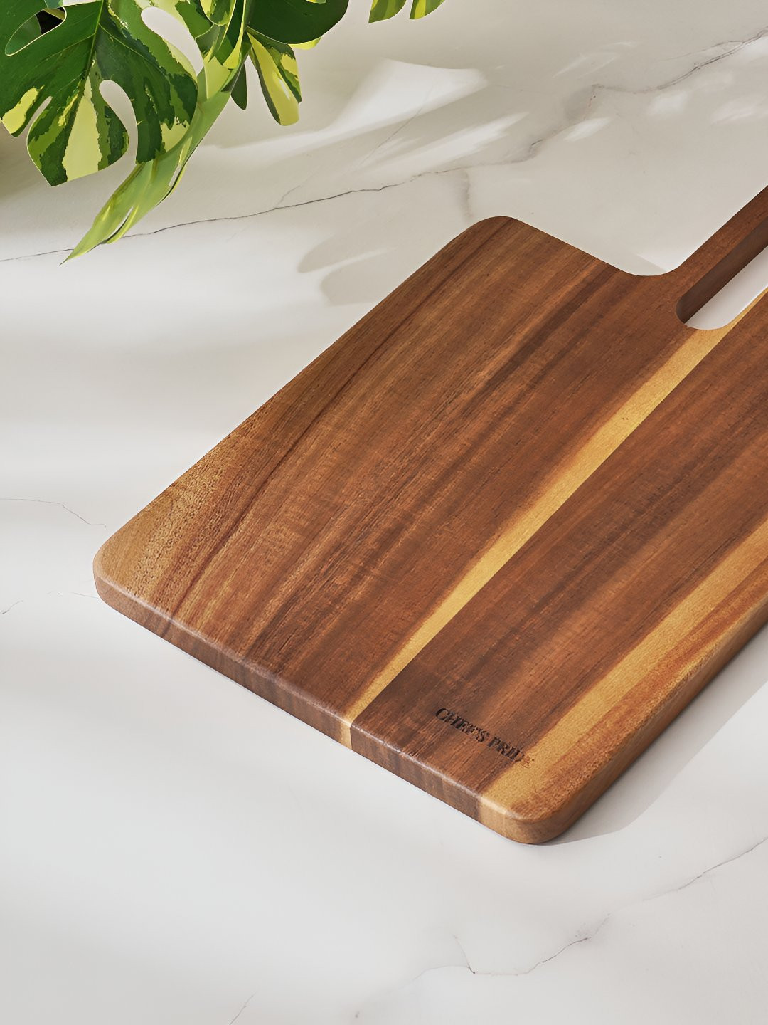 Home Centre Chef's Pride Jepson Brown & Beige Wooden Chopping Board