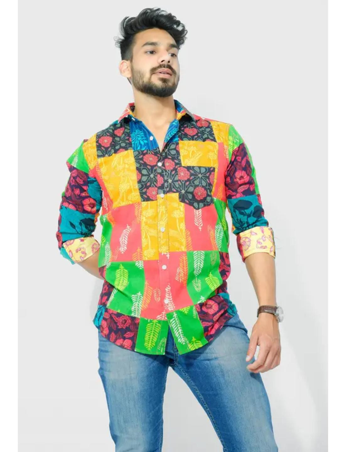 MENS HANDBLOCK MULTICOLOUR SHIRT