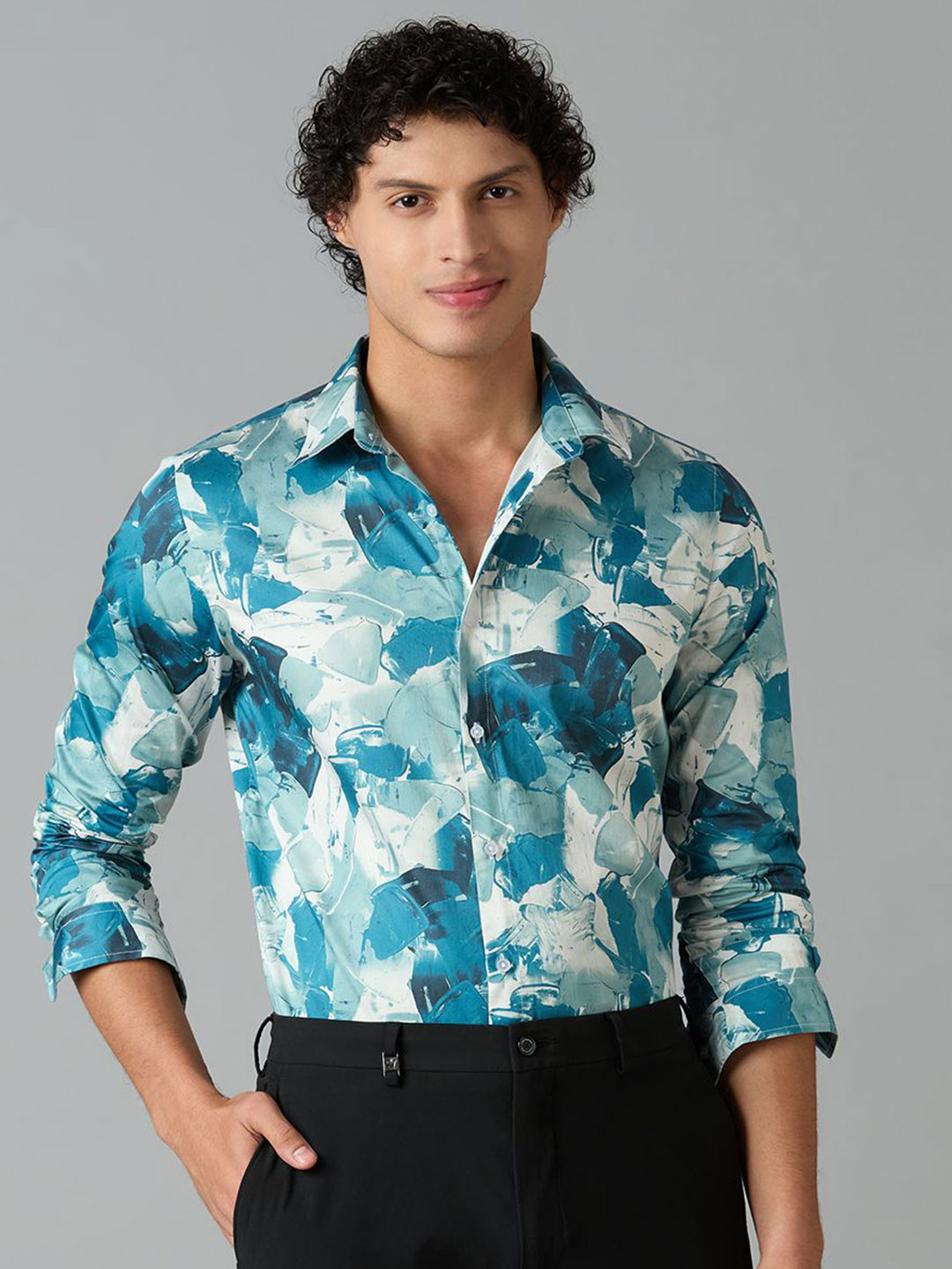 MARK & ALBERT Men Slim Fit Printed Party Shirt