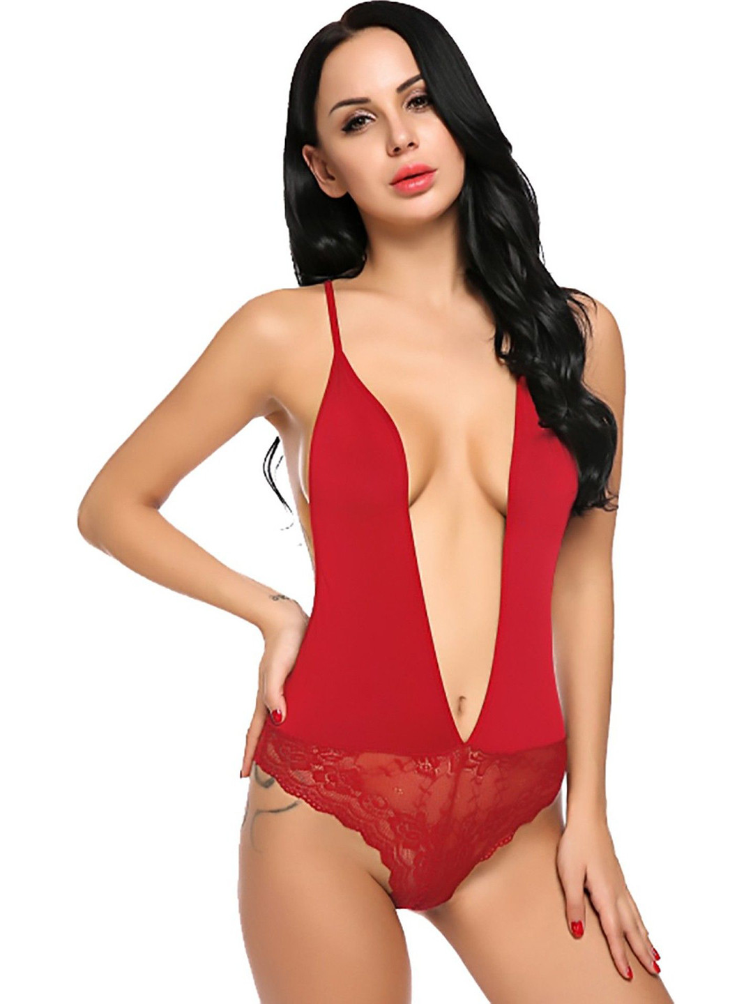 Xs and Os  Women Net Baby Doll Lingerie Robe with Teddies Lace Lingerie