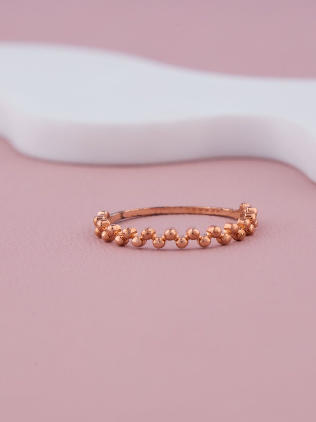 GC PREMIUM JEWELLERY Textured Beaded Stackable Finger Ring