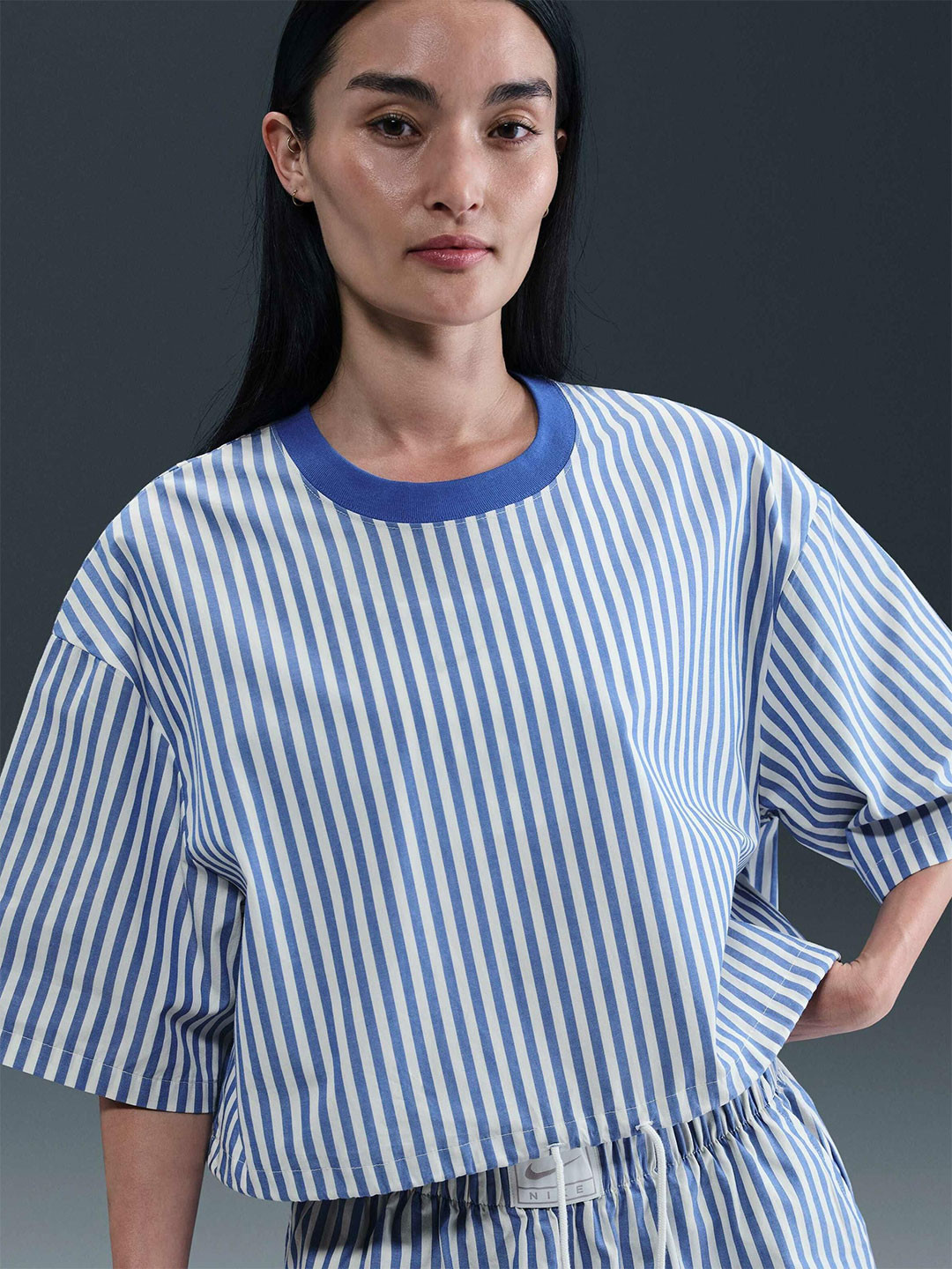 Nike Sportswear Chill Poplin Women's Striped Boxy Top