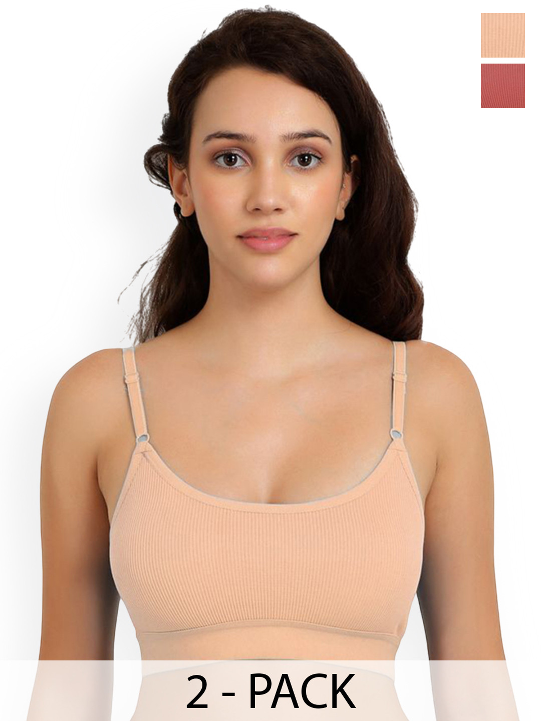 Samvar Pack Of 2 Non-Wired Non Padded Lingerie Set B_Goma Set_O,Br