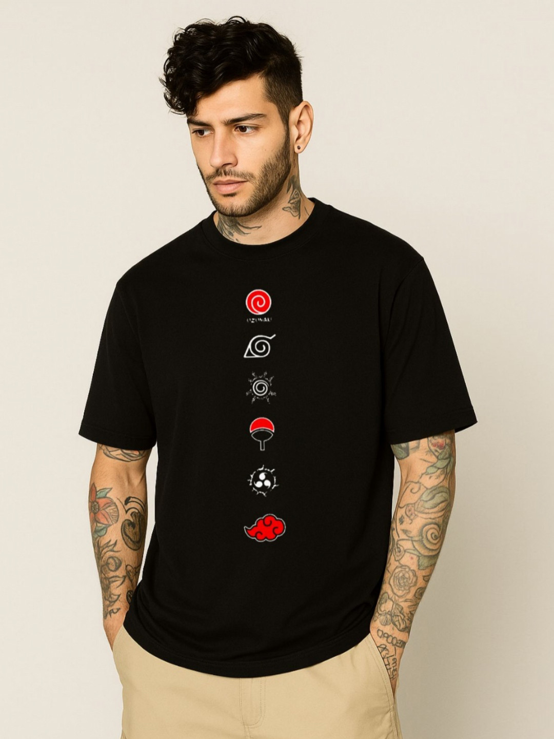 Be Crazy Men Printed Relaxed Fit Anime Cotton T-shirt