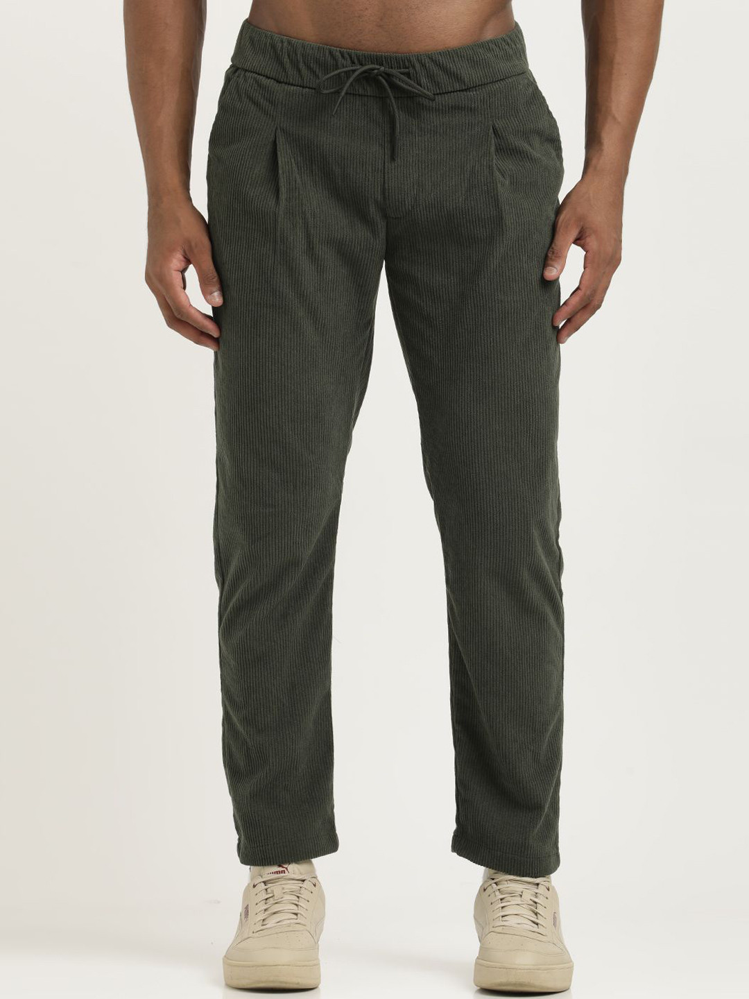 Blu MNKY Men Striped Comfort Relaxed Fit Joggers Trouser