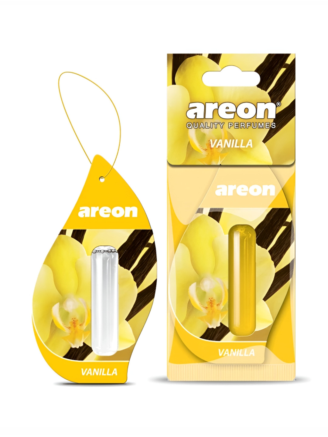 AREON Yellow Car Freshener Perfume Liquid Vanilla 5 ml