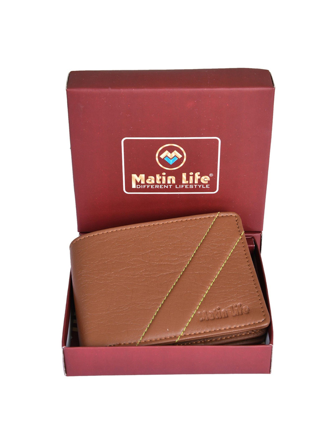 MATIN LIFE Men Textured Two Fold Wallet