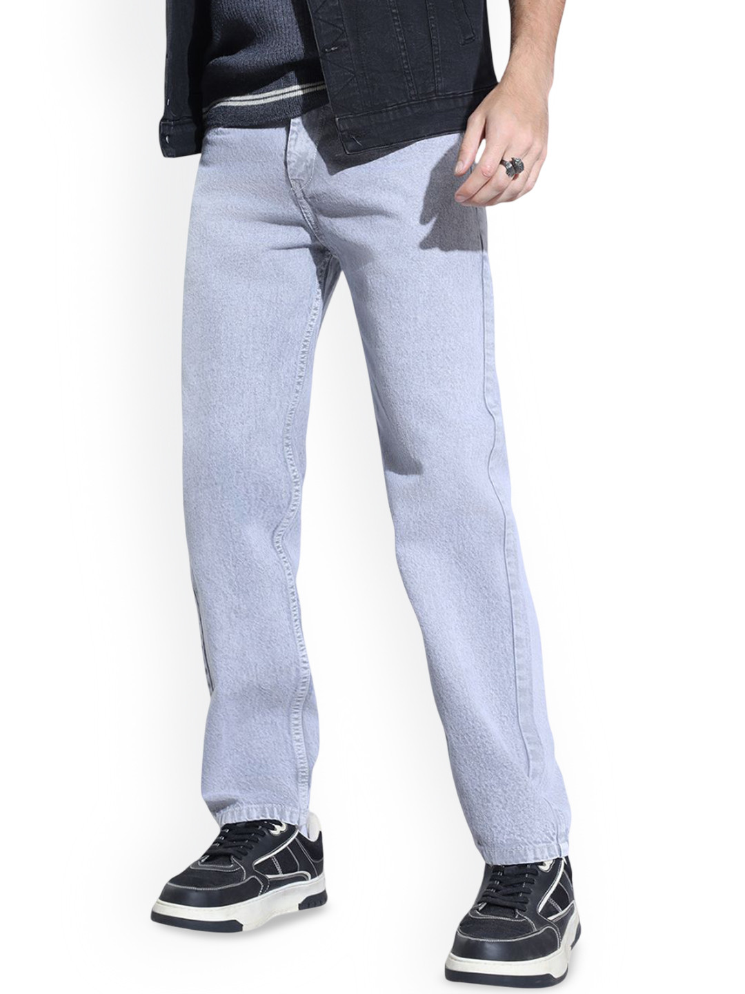 Hence Men Loose Clean Look Mid-Rise Jeans