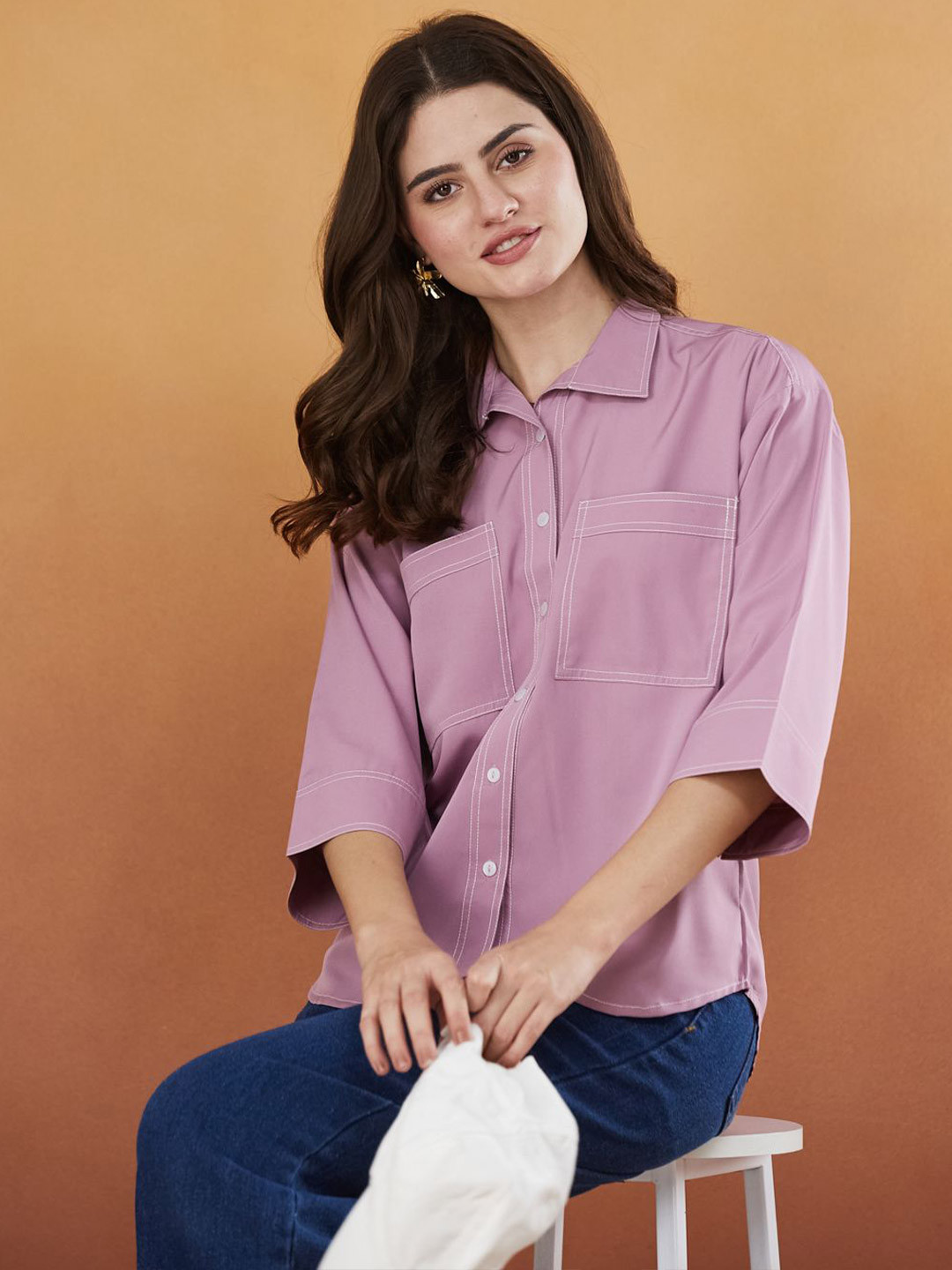 J Turritopsis Relaxed Fit Spread Collar Shirt
