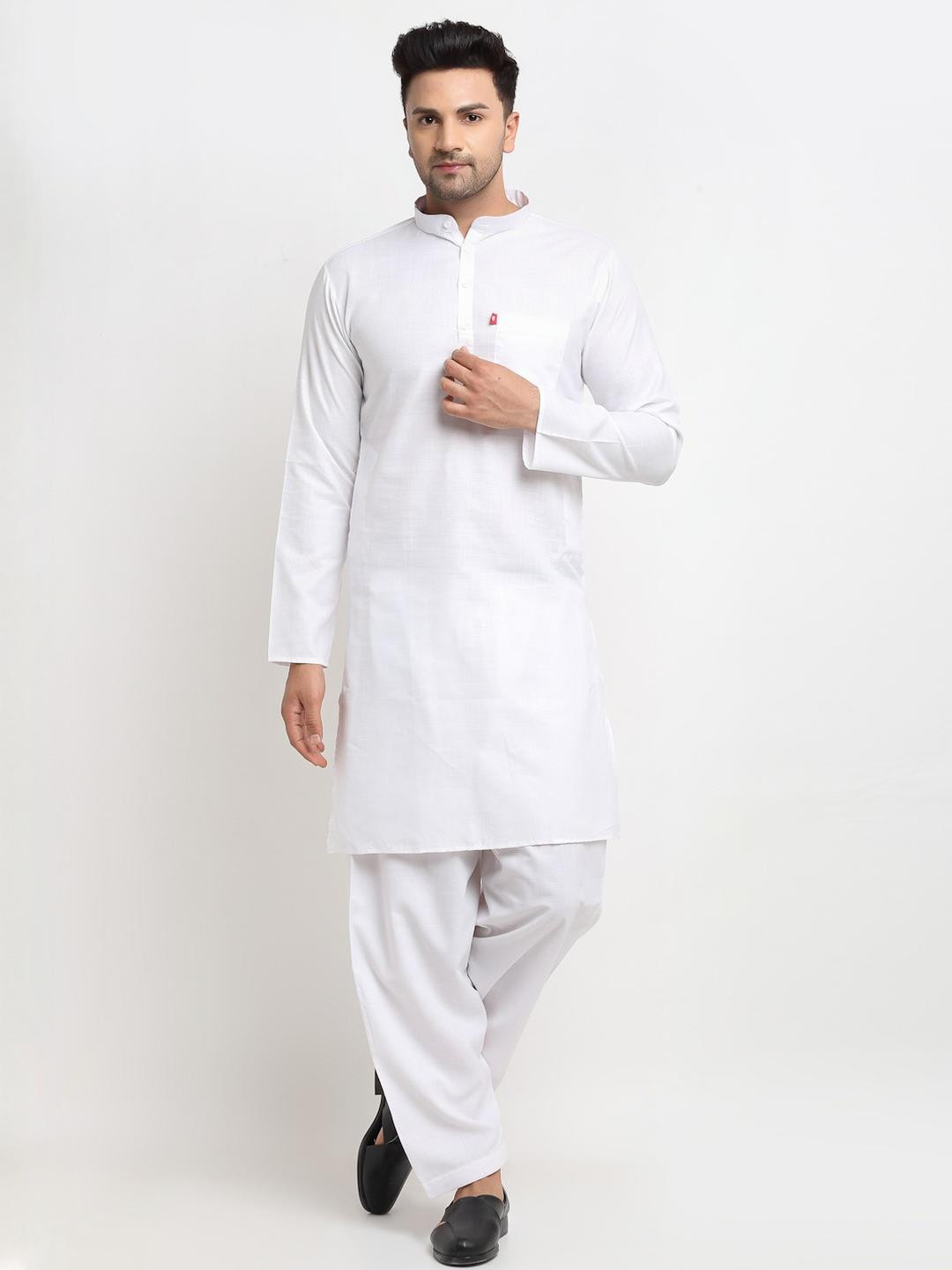 B BEN Men White Kurta Sets