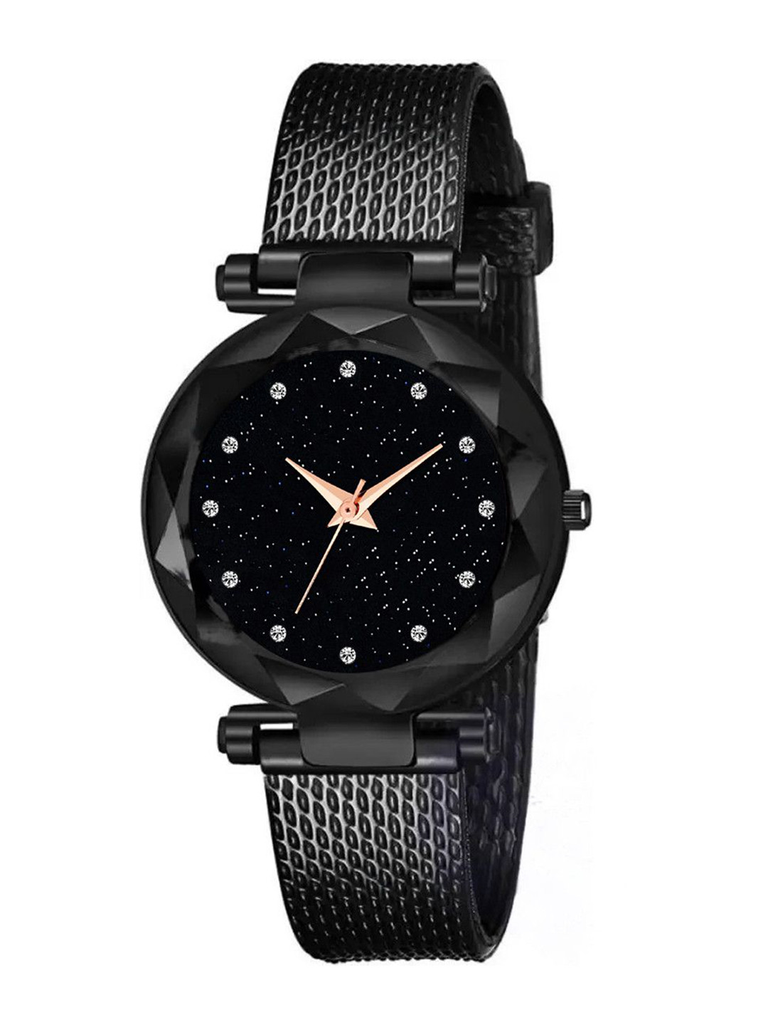 Gopal Shopcart Unisex  Dial & Bracelet Style Straps Analogue Watch GR379 BLK 12 D Safar