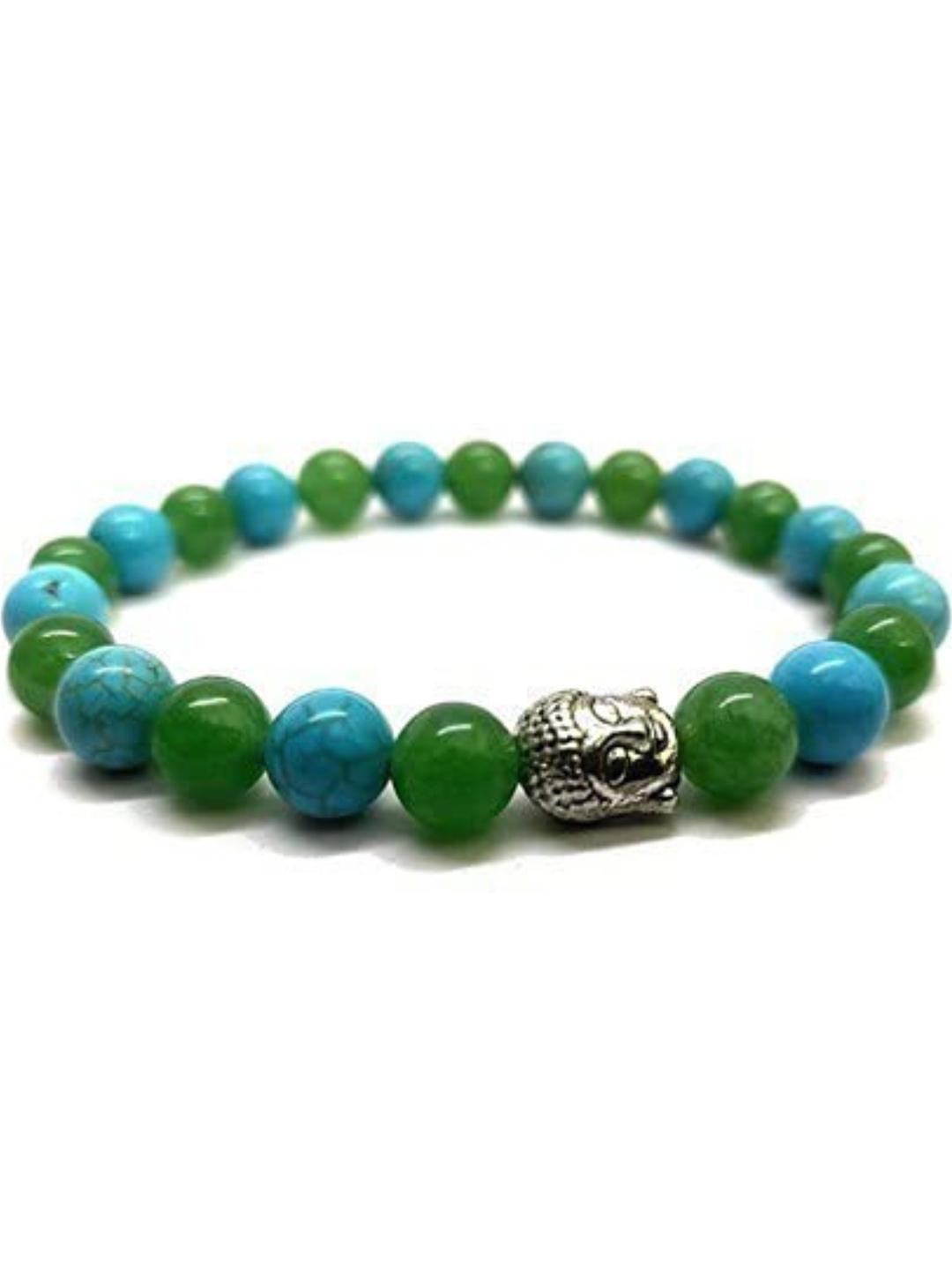VIBESLE Aventurine & Turquoise Buddha rystal Bracelet