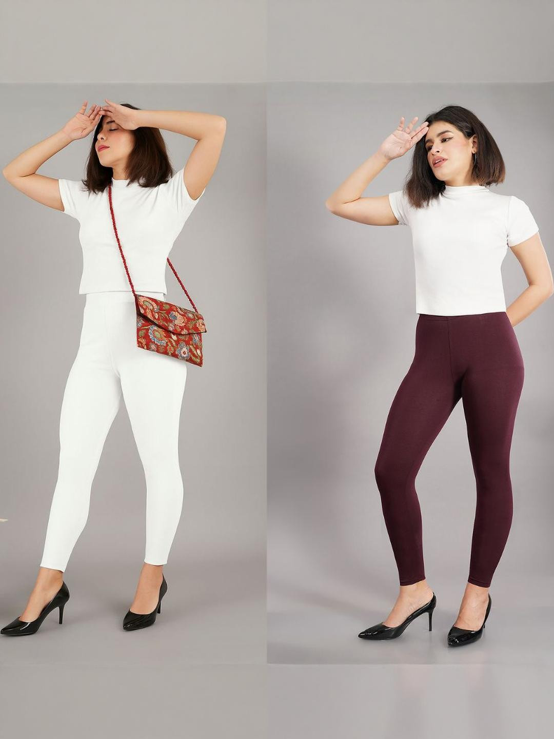 Pack of 2 Shsuvia Ankle Length Leggings for women