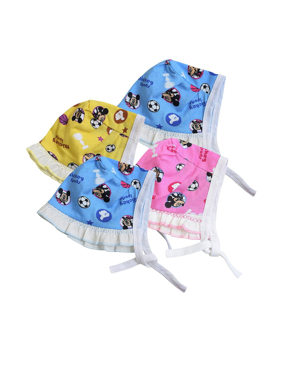 KIDSKA Kids Multicoloured Caps - Pack Of 4