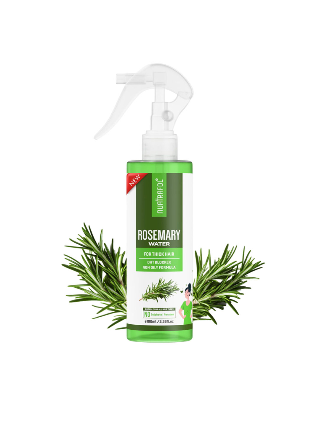 NUATRAFOL Rosemary Water For Hair Growth- 100 ml Each
