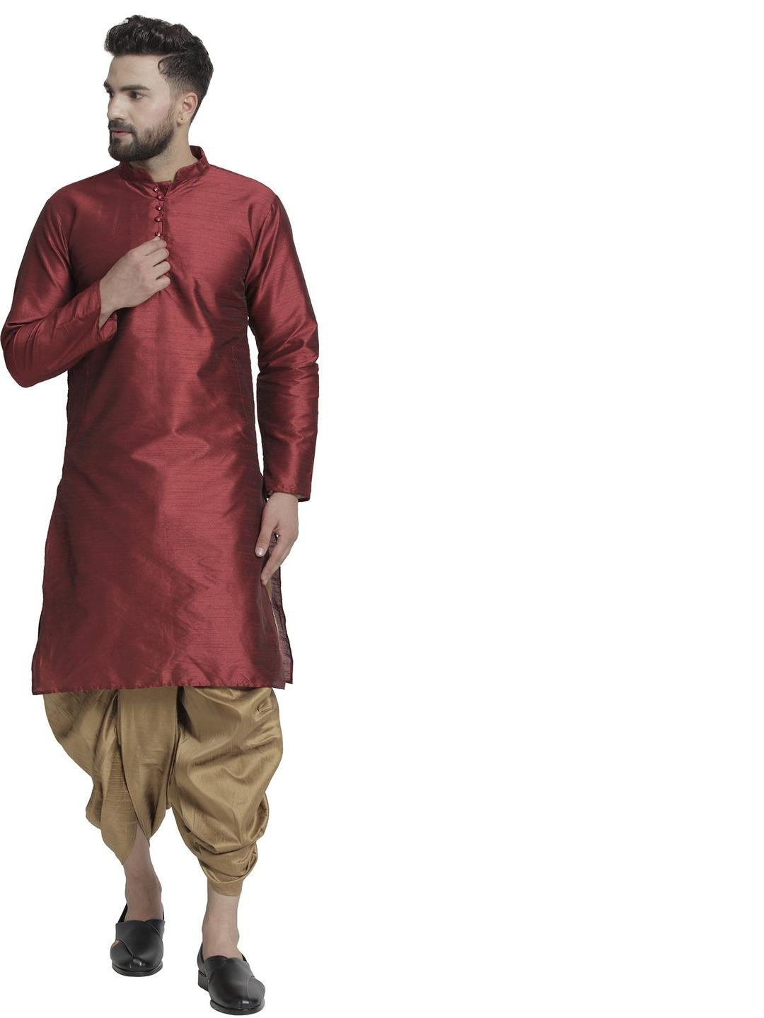B BEN Men Maroon Kurta Sets