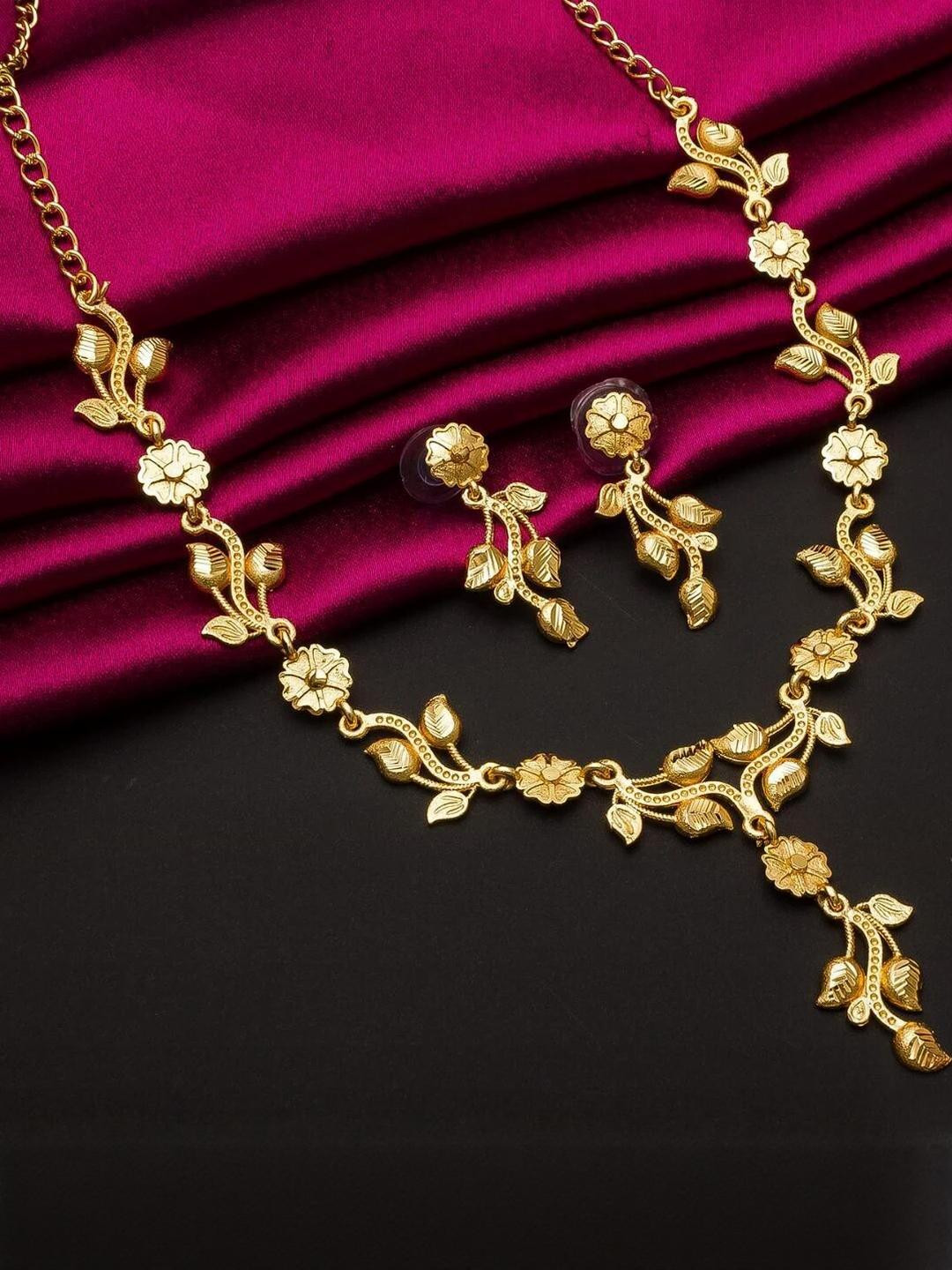 JETWAL Alloy Gold-plated Gold Jewellery Set (Pack of 3)