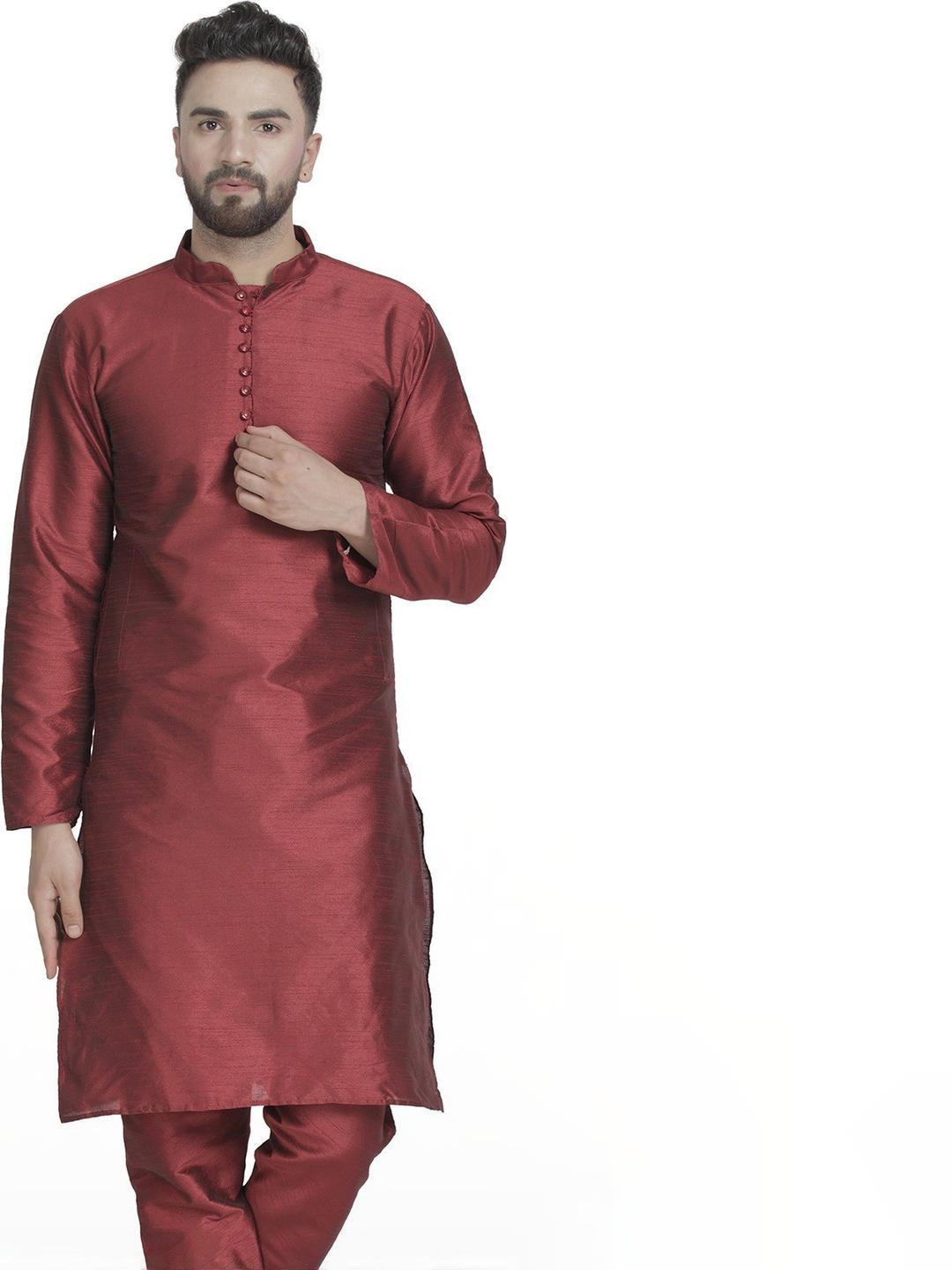 B BEN Men Maroon Kurtas