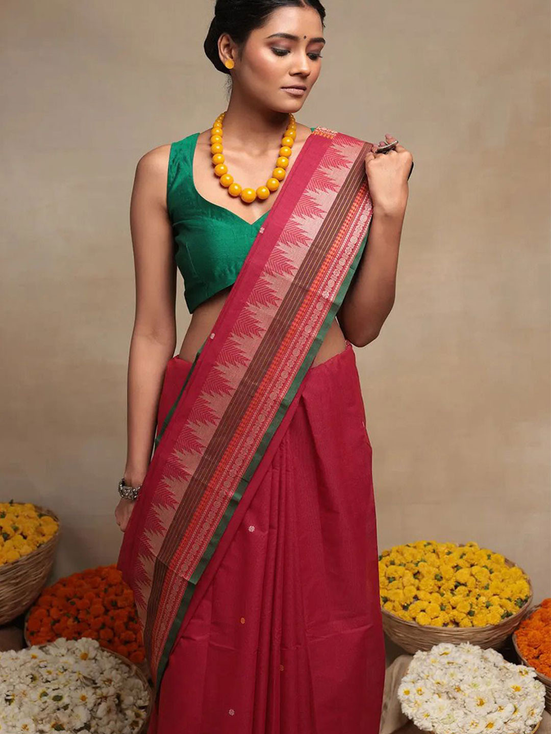 Sutra Art of Clothing Woven Design Pure Cotton Kanchi Saree
