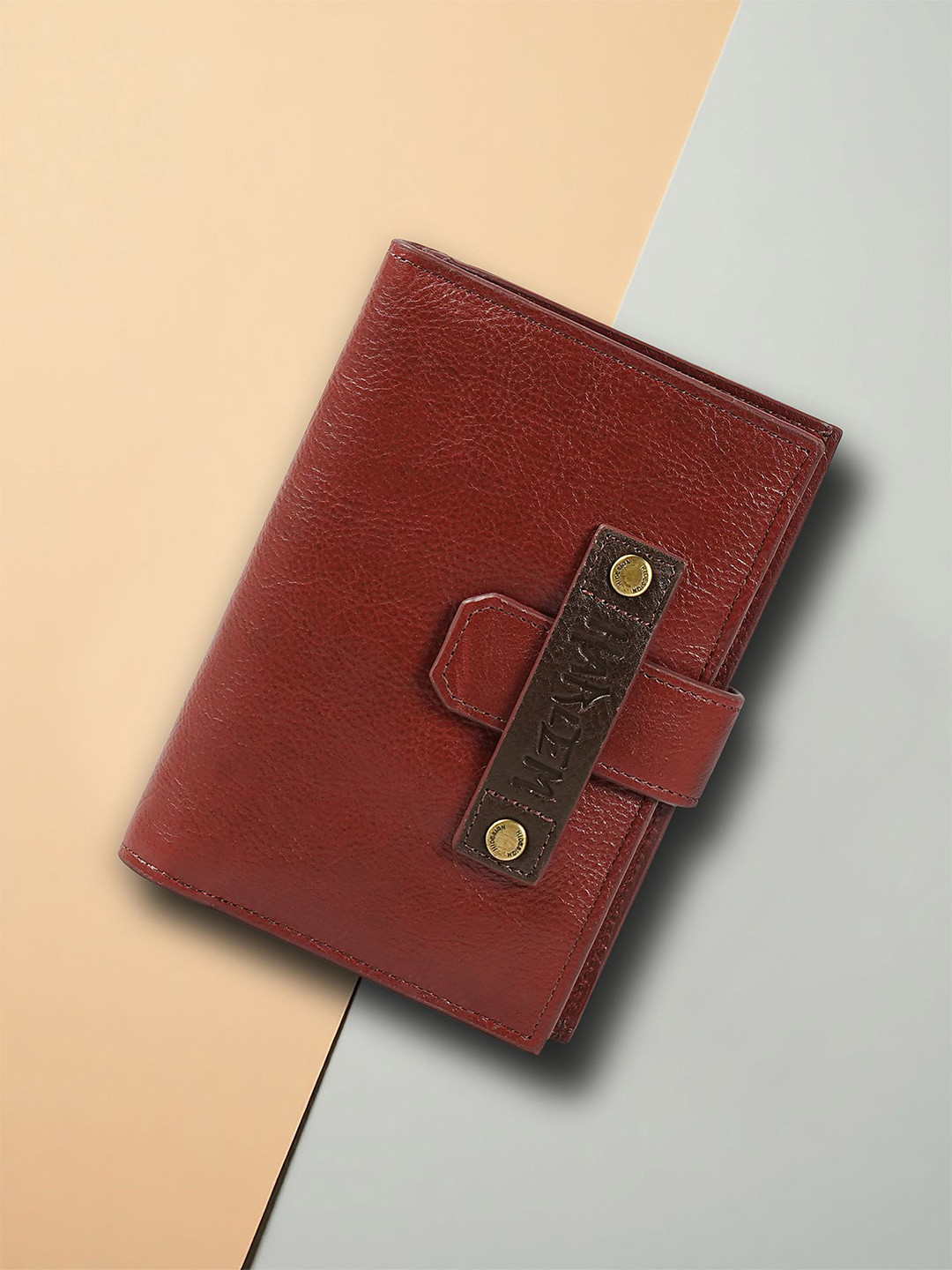 Hidesign Unisex Self Design Leather Passport Holder