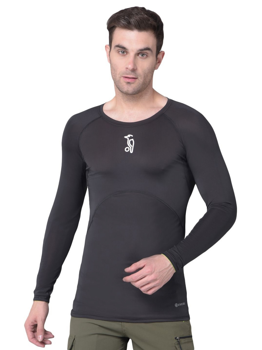 Kookaburra Men Round Neck Long Sleeves Sports T-shirt