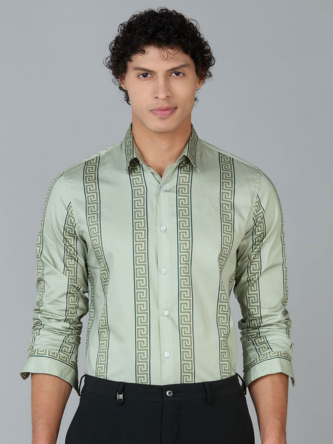 MARK & ALBERT Men Slim Fit Striped Party Shirt