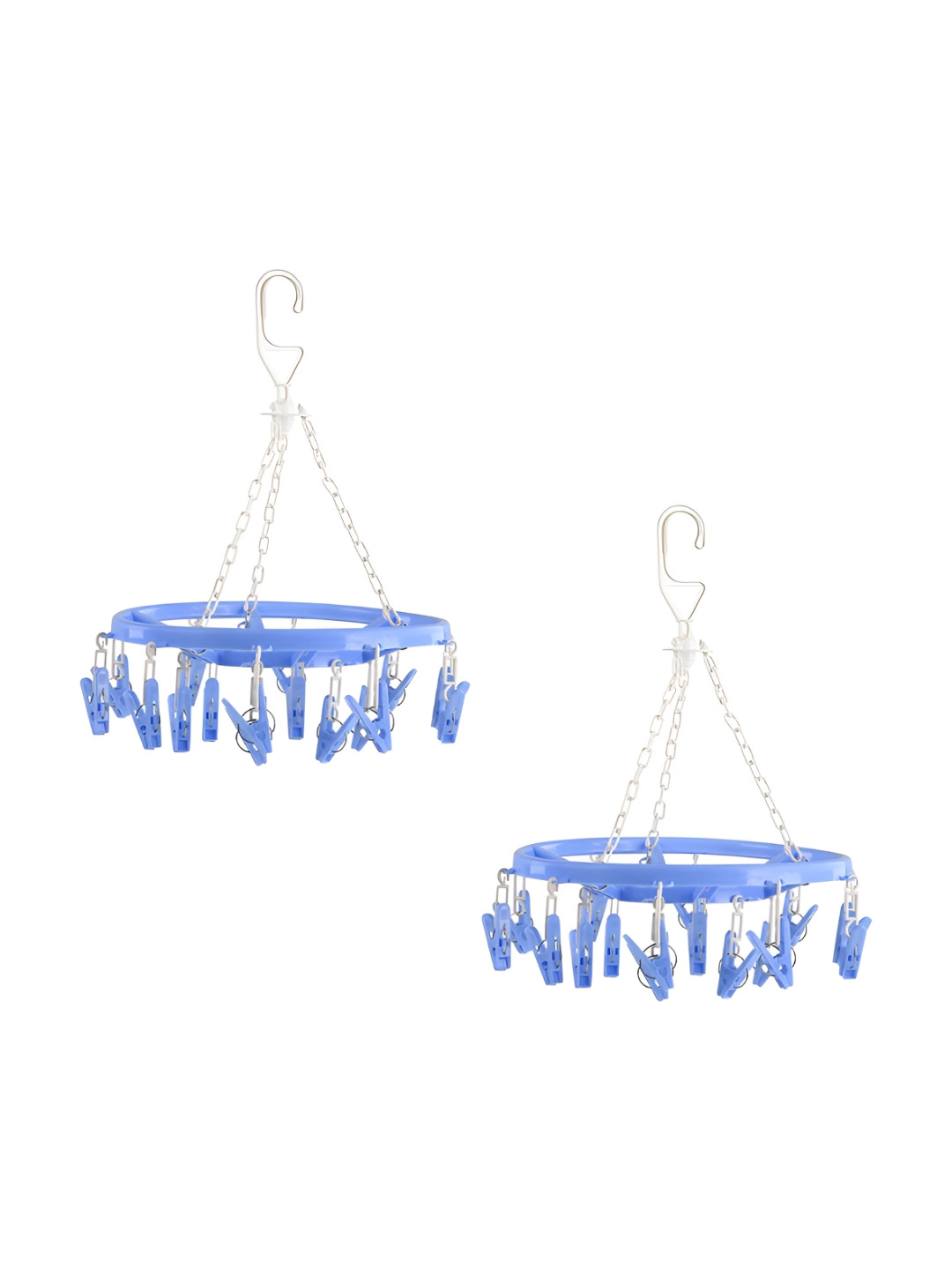 Aura Set Of 2 Cloth Drying Hanger With 16 Clips